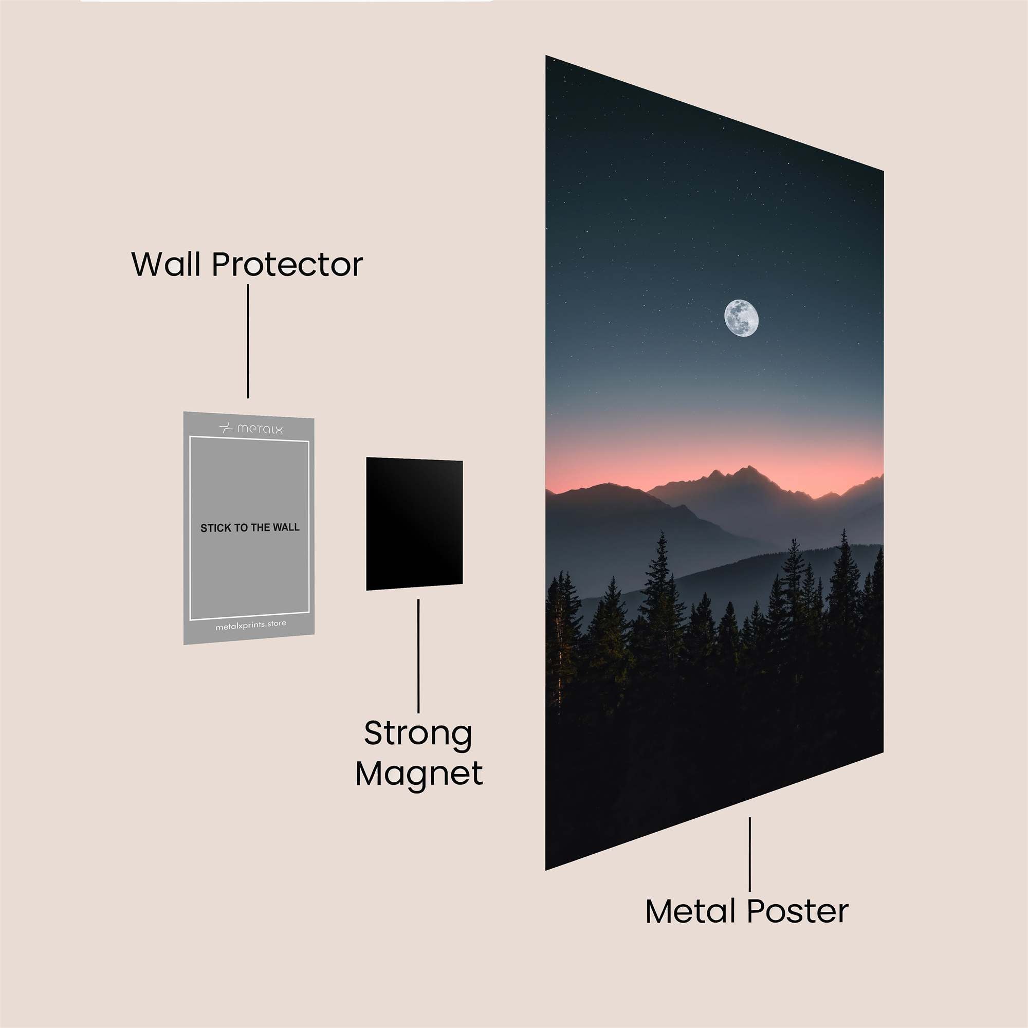 Moon Serenity Safe Wall Magnetic / M