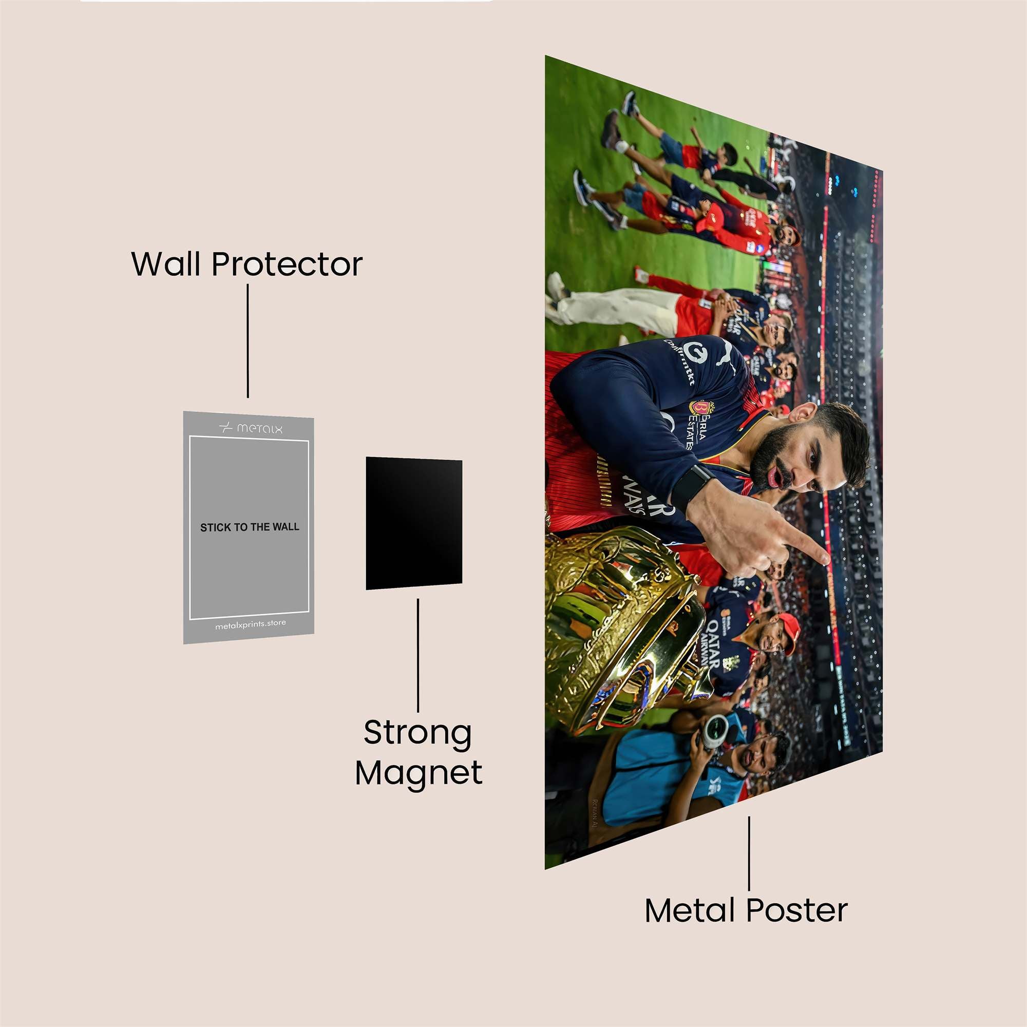 Kohli Triumphant Safe Wall Magnetic / M