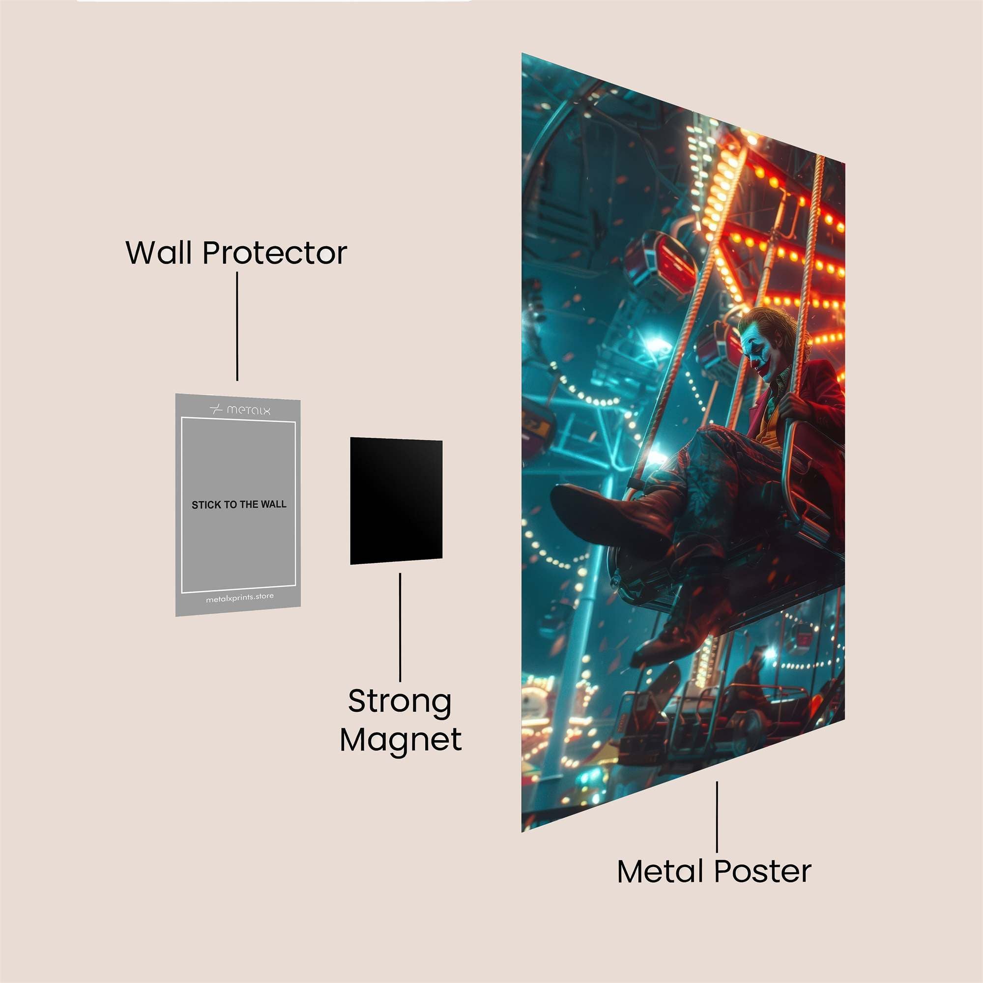 Joker Whimsy Safe Wall Magnetic / M