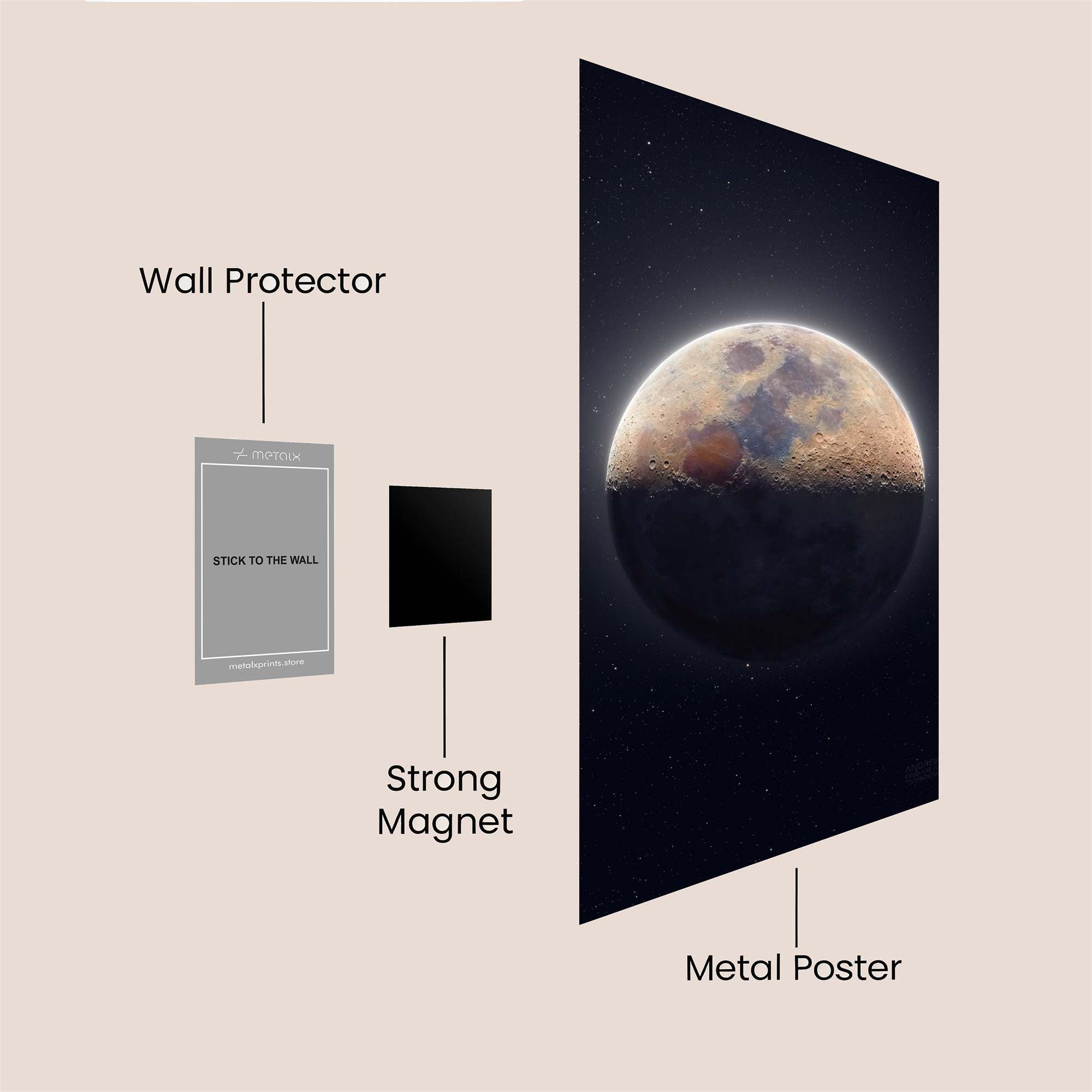 Moon Serenity Safe Wall Magnetic / M