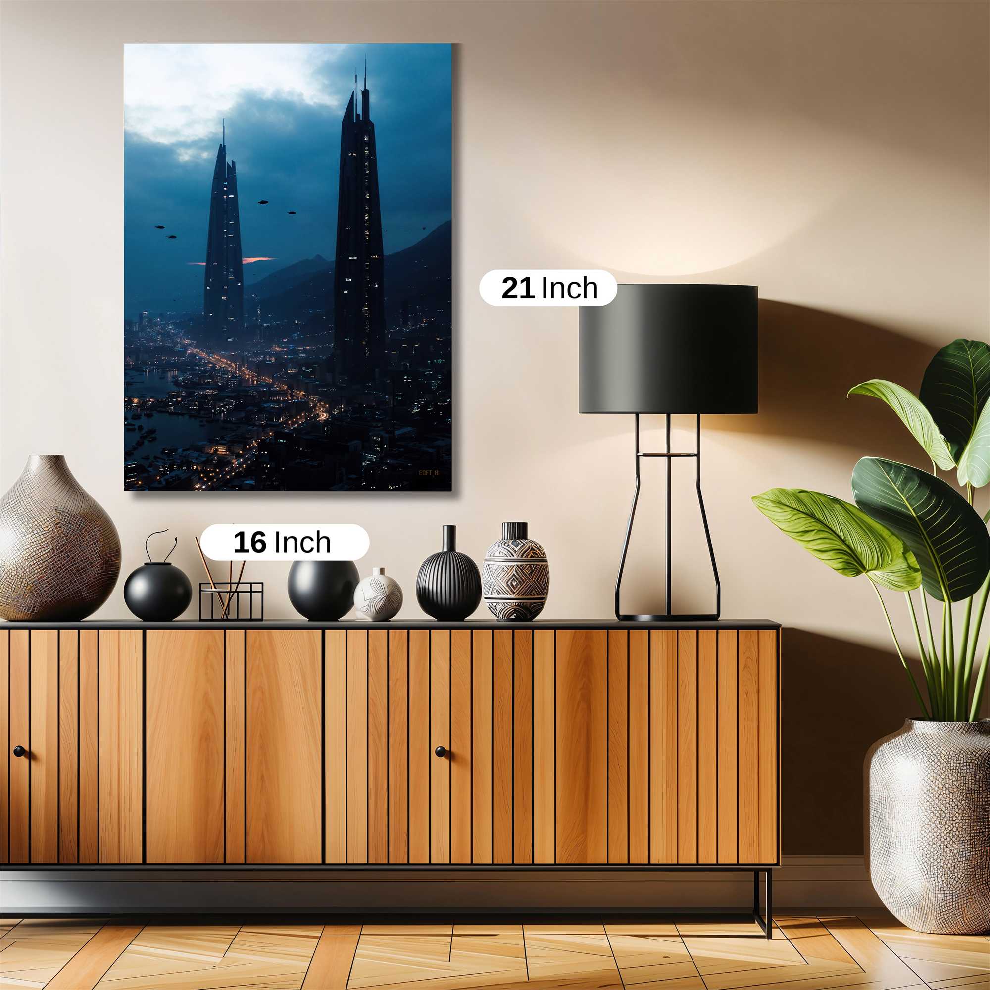 Skyscrapers Solitude Safe Wall Magnetic / M