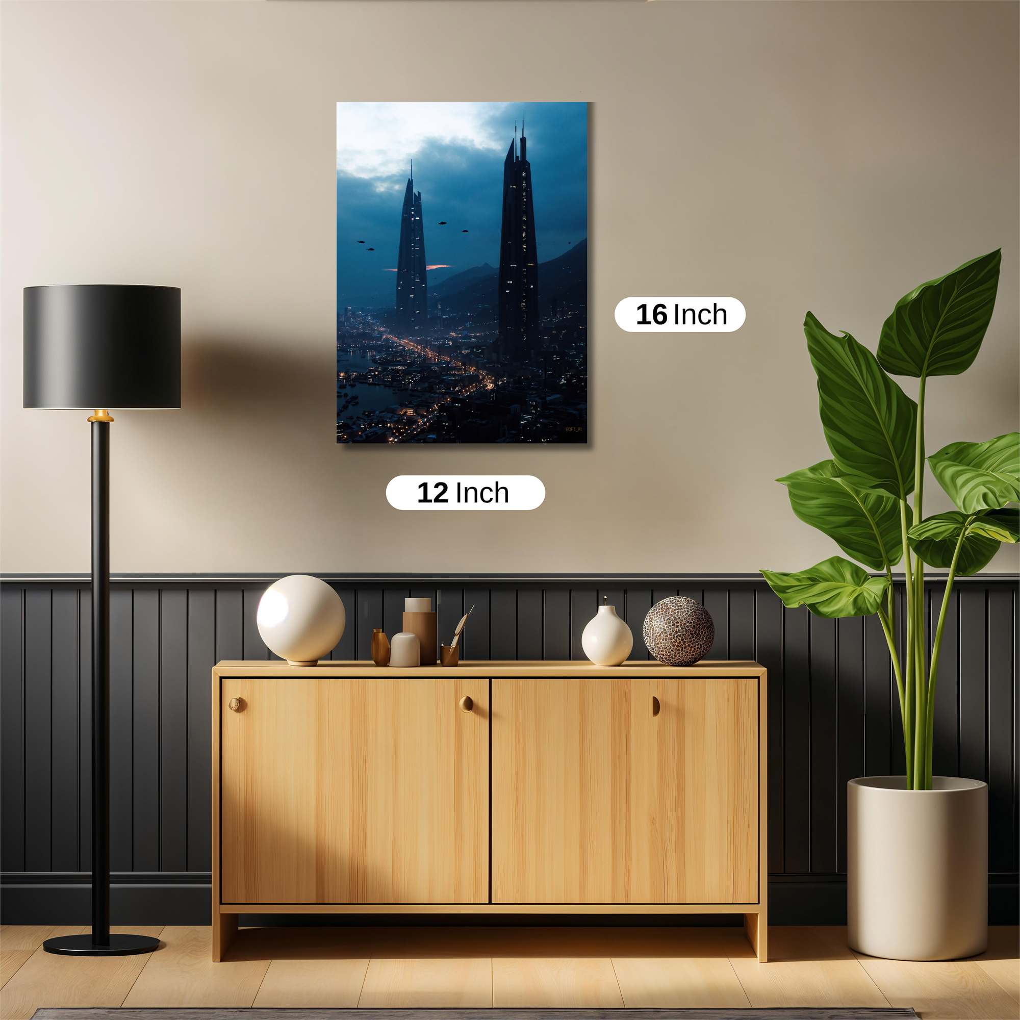 Skyscrapers Solitude Safe Wall Magnetic / M