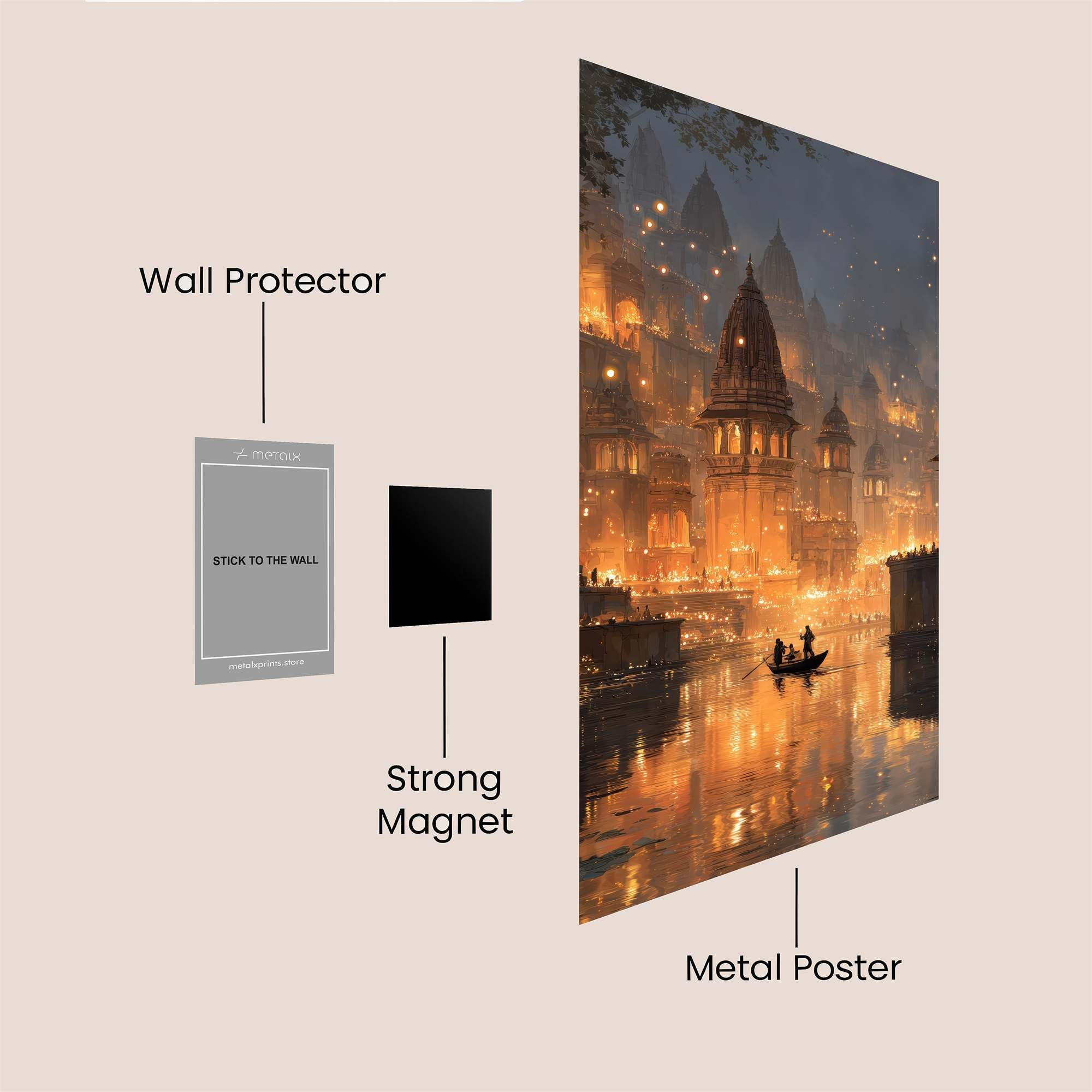 Varanasi Enchantment Safe Wall Magnetic / M