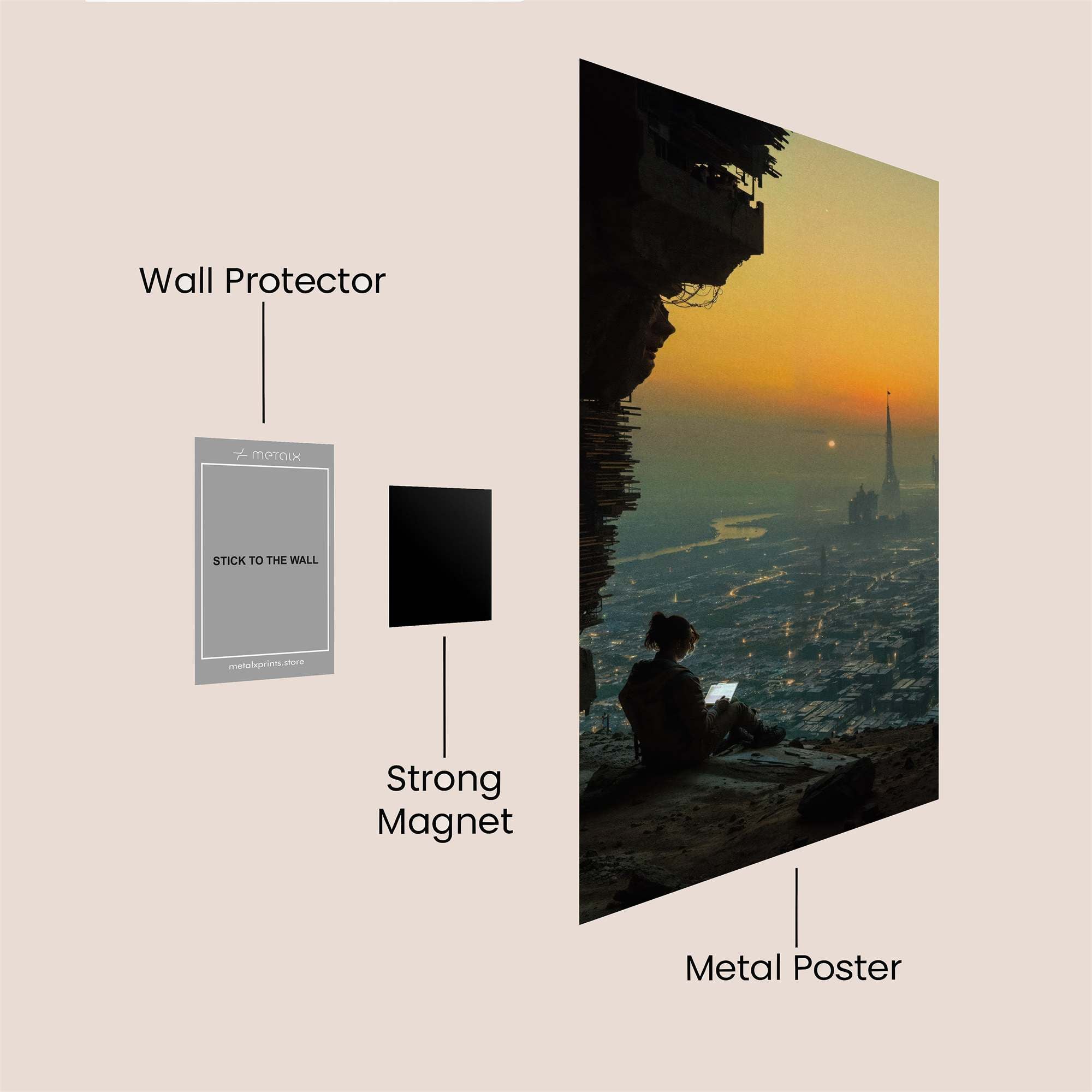 Sunset Serenity Safe Wall Magnetic / M