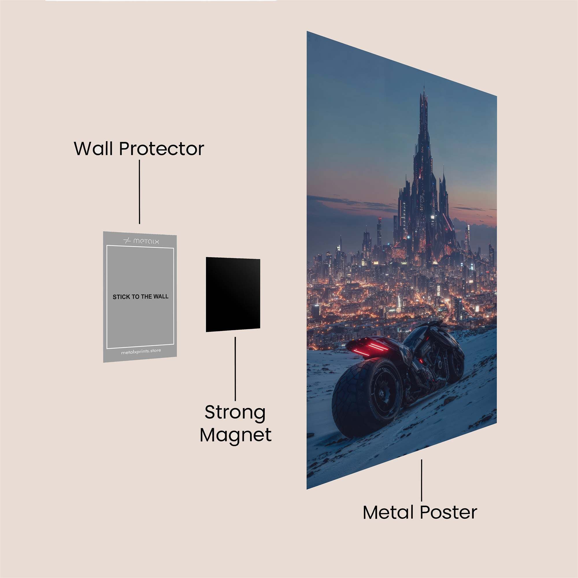 Cyberpunk Twilight Safe Wall Magnetic / M