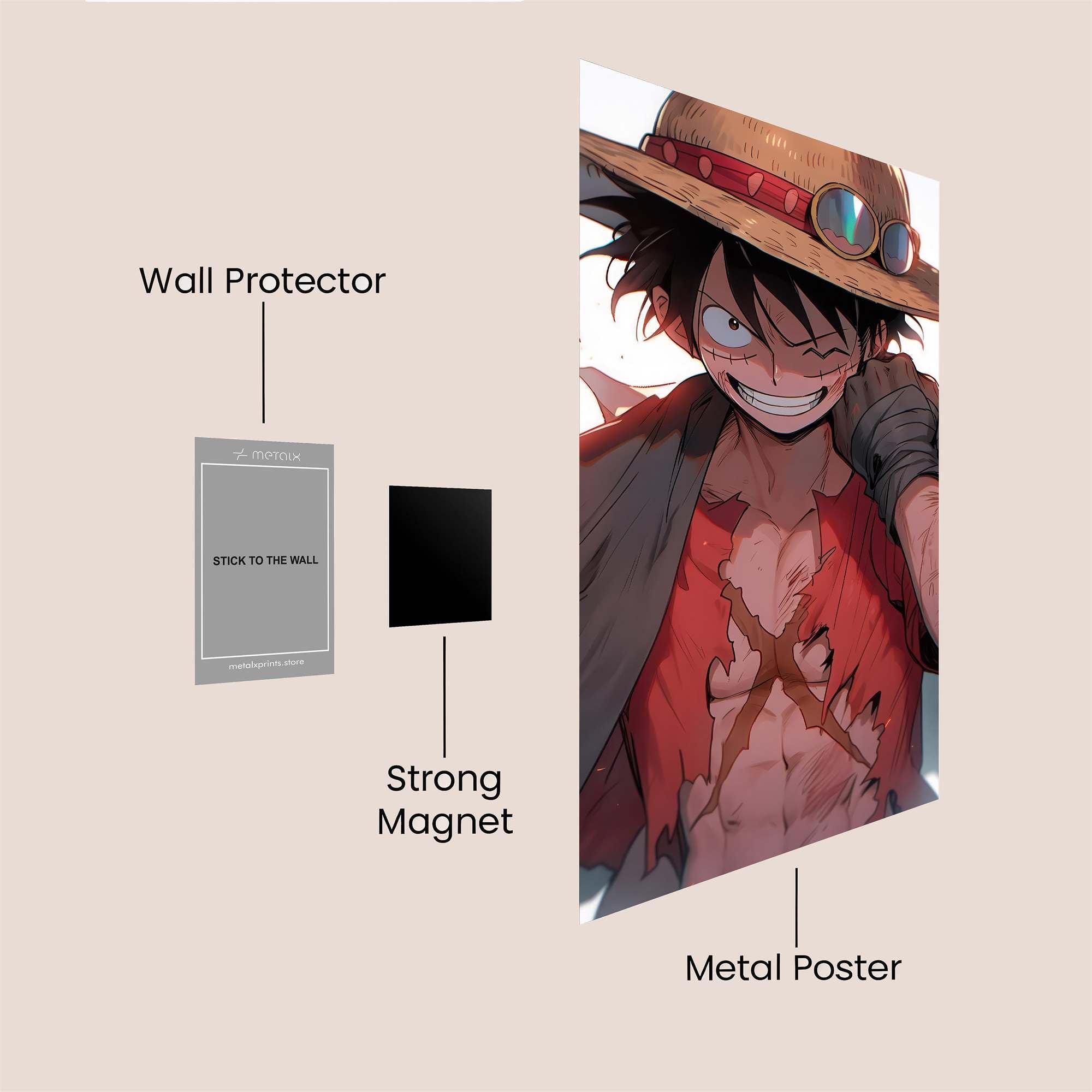 Luffy Radiant Safe Wall Magnetic / M