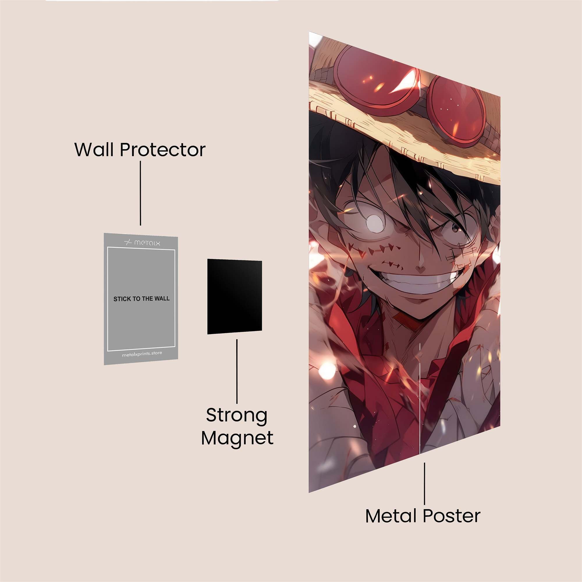 Luffy Radiant Safe Wall Magnetic / M