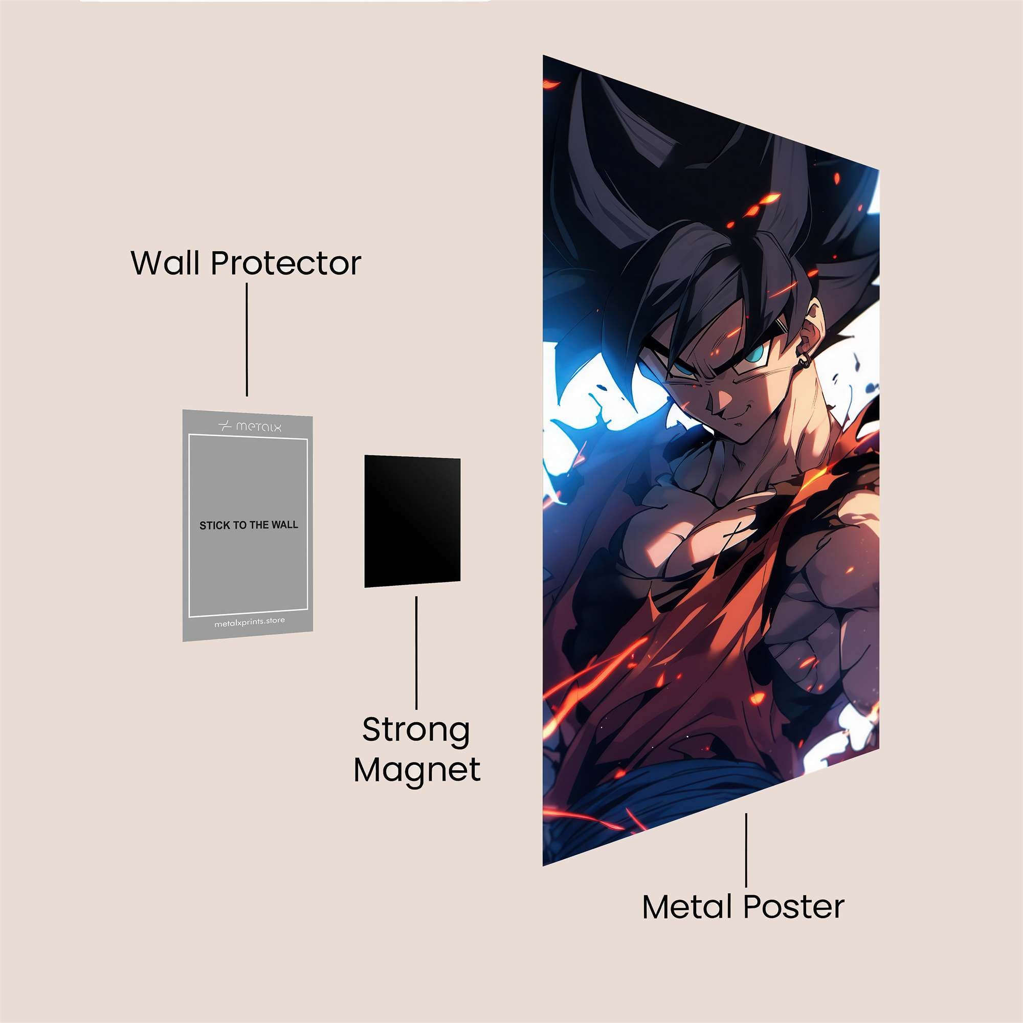 Goku Unleashed Safe Wall Magnetic / M