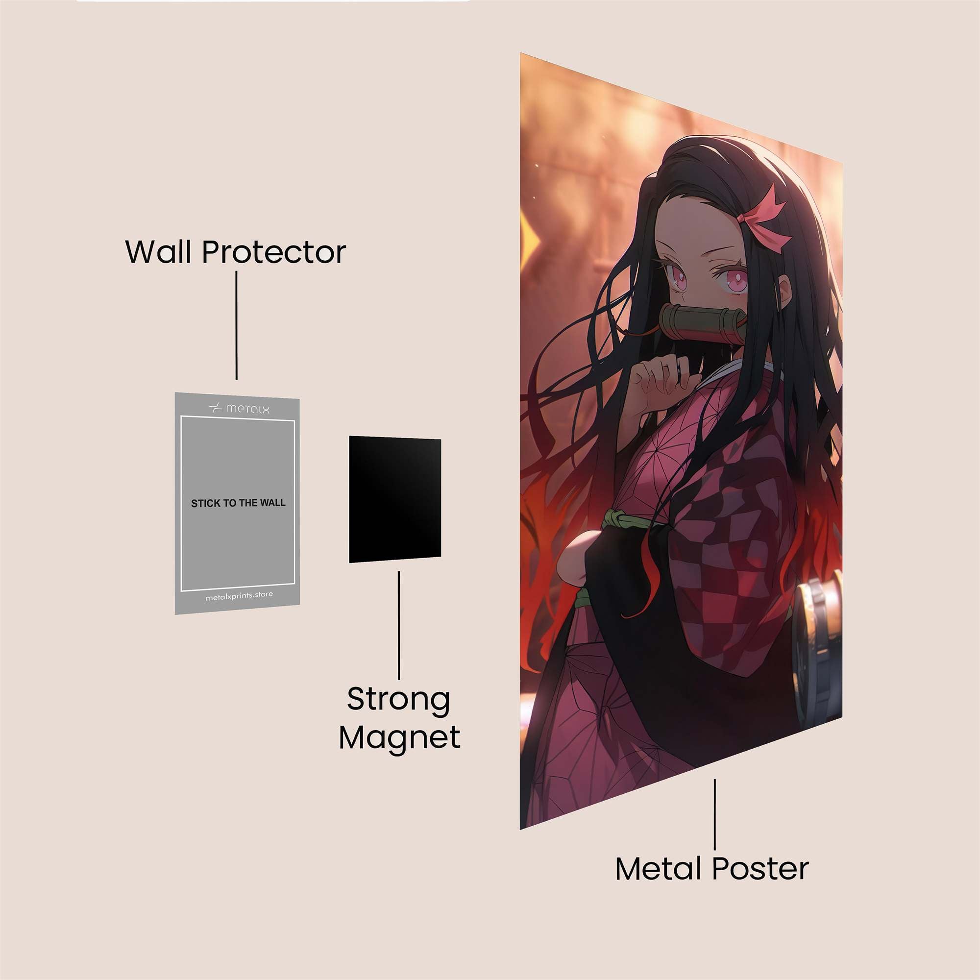Nezuko Fierce Safe Wall Magnetic / M