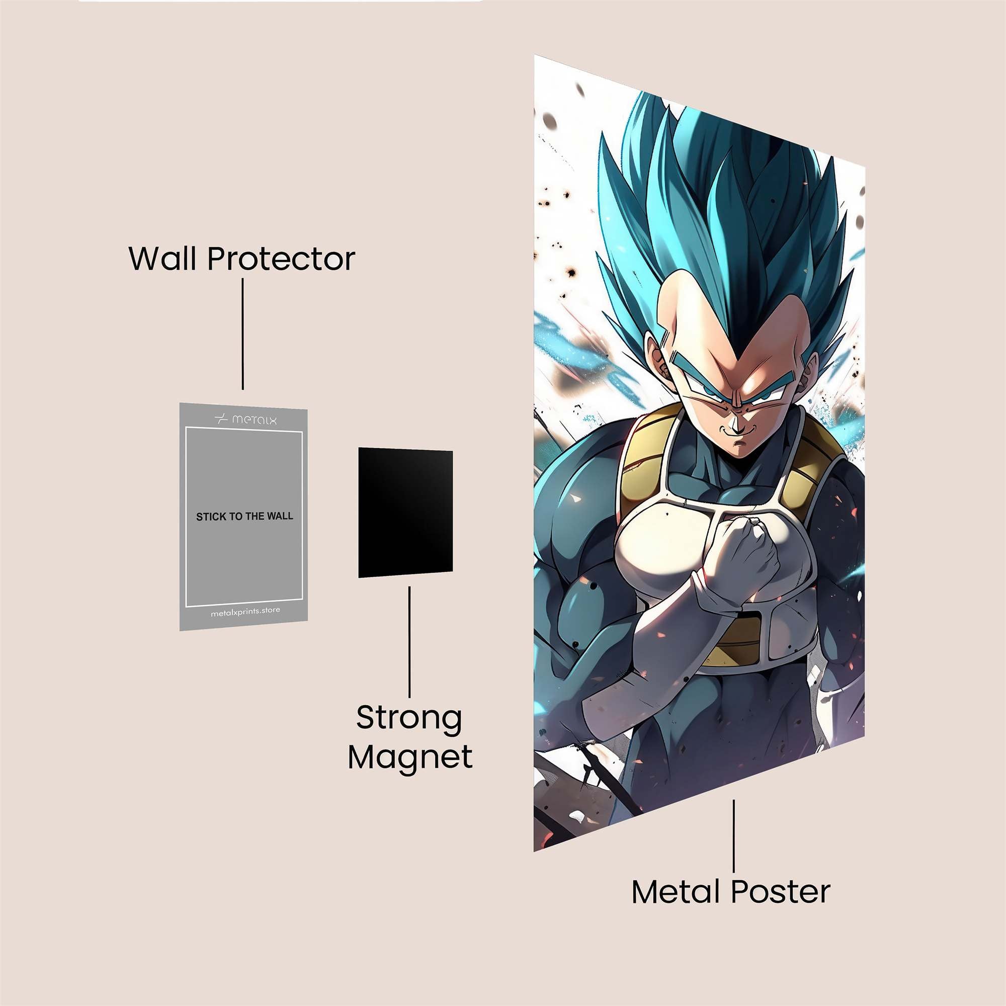 Vegeta Valiant Safe Wall Magnetic / M