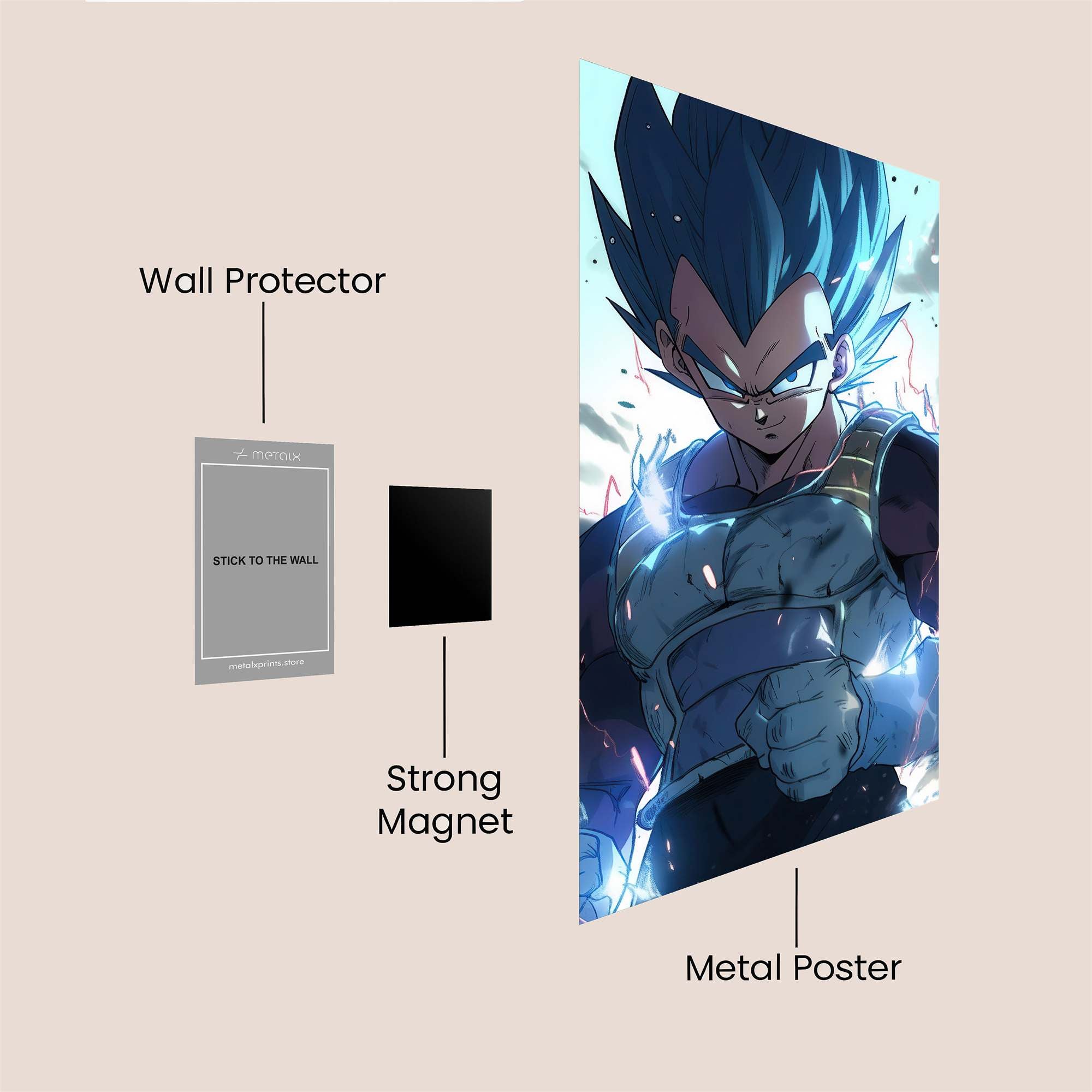 Vegeta Valiant Safe Wall Magnetic / M