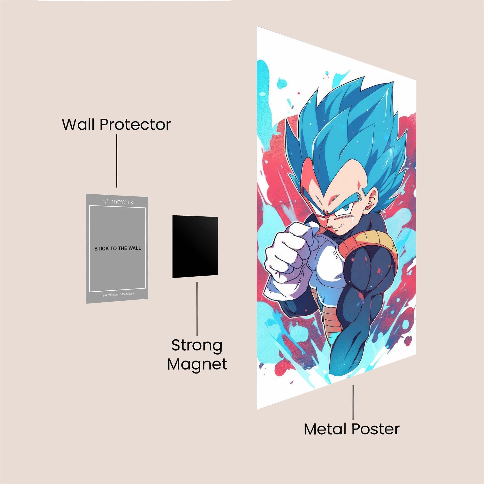 Vegeta Vibrant Safe Wall Magnetic / M