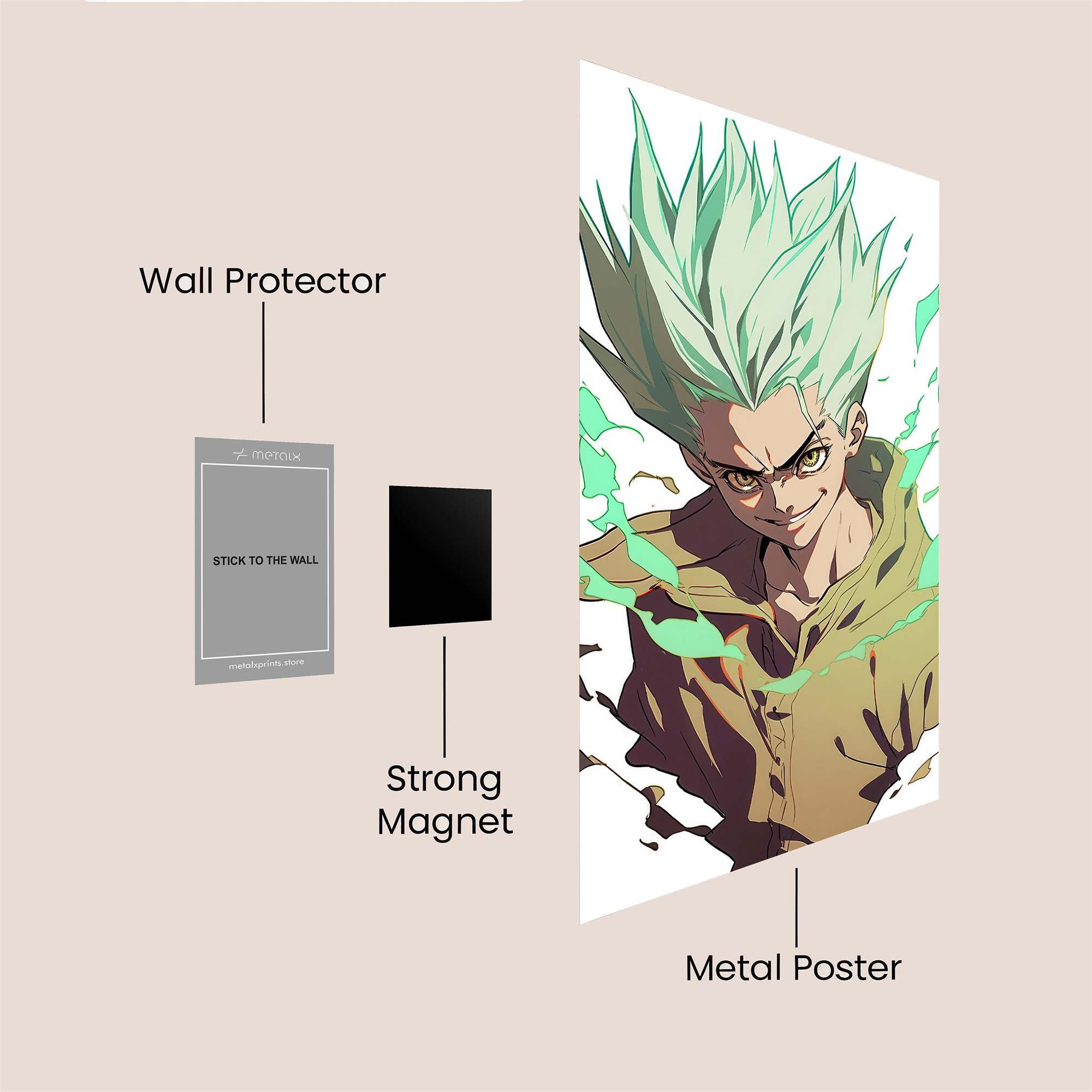 Saitama Fierce Safe Wall Magnetic / M