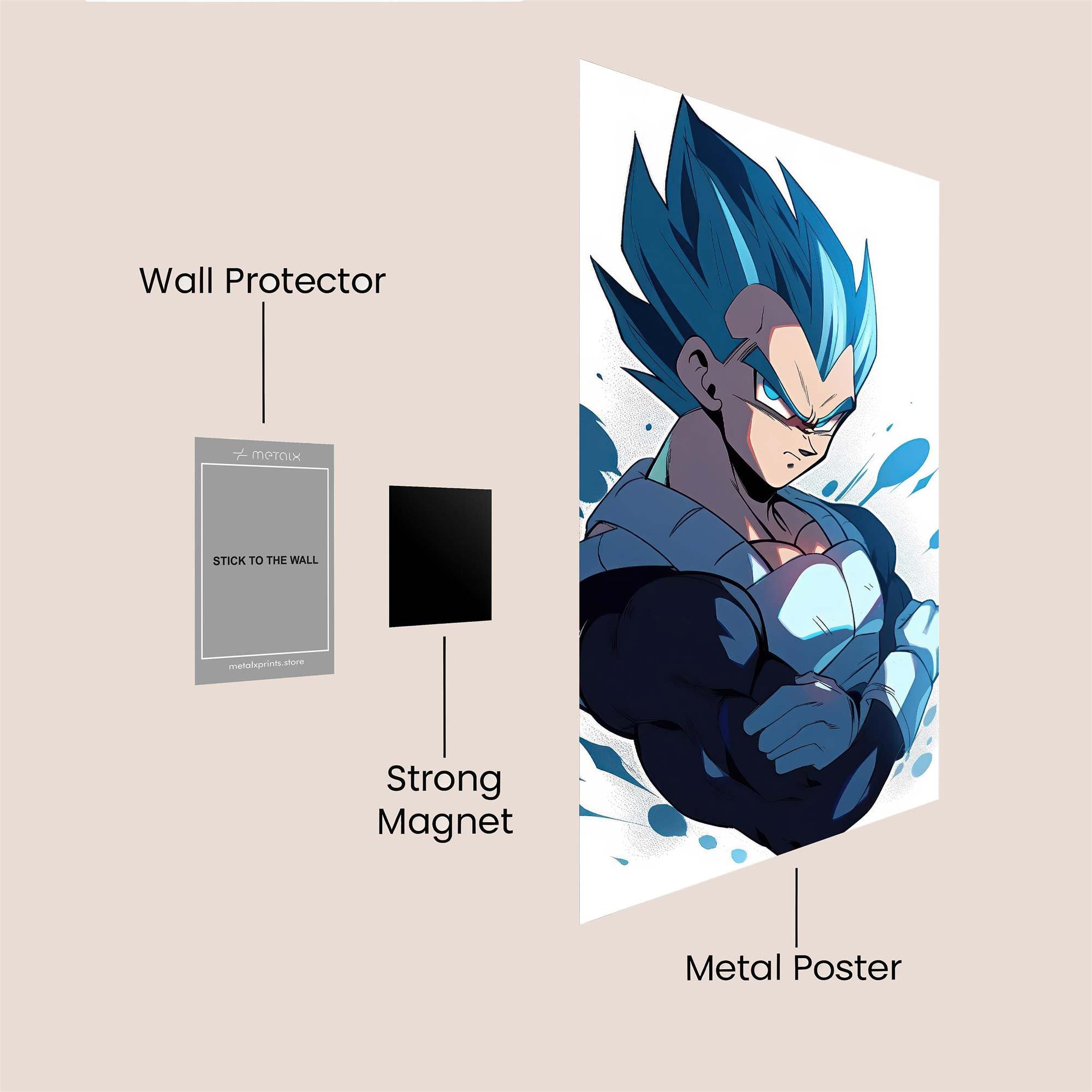 Vegeta Vibrant Safe Wall Magnetic / M