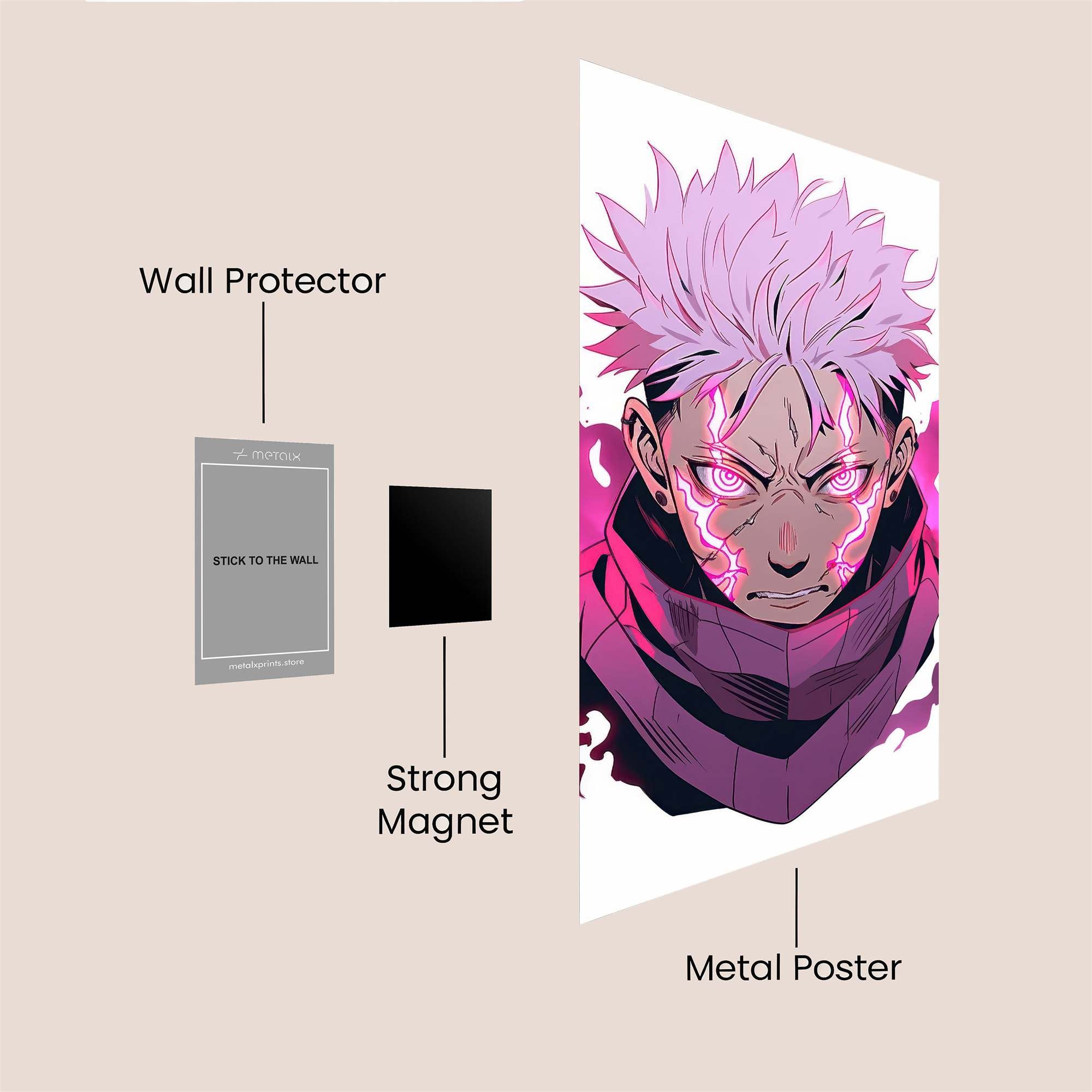 Sukuna Ferocious Safe Wall Magnetic / M