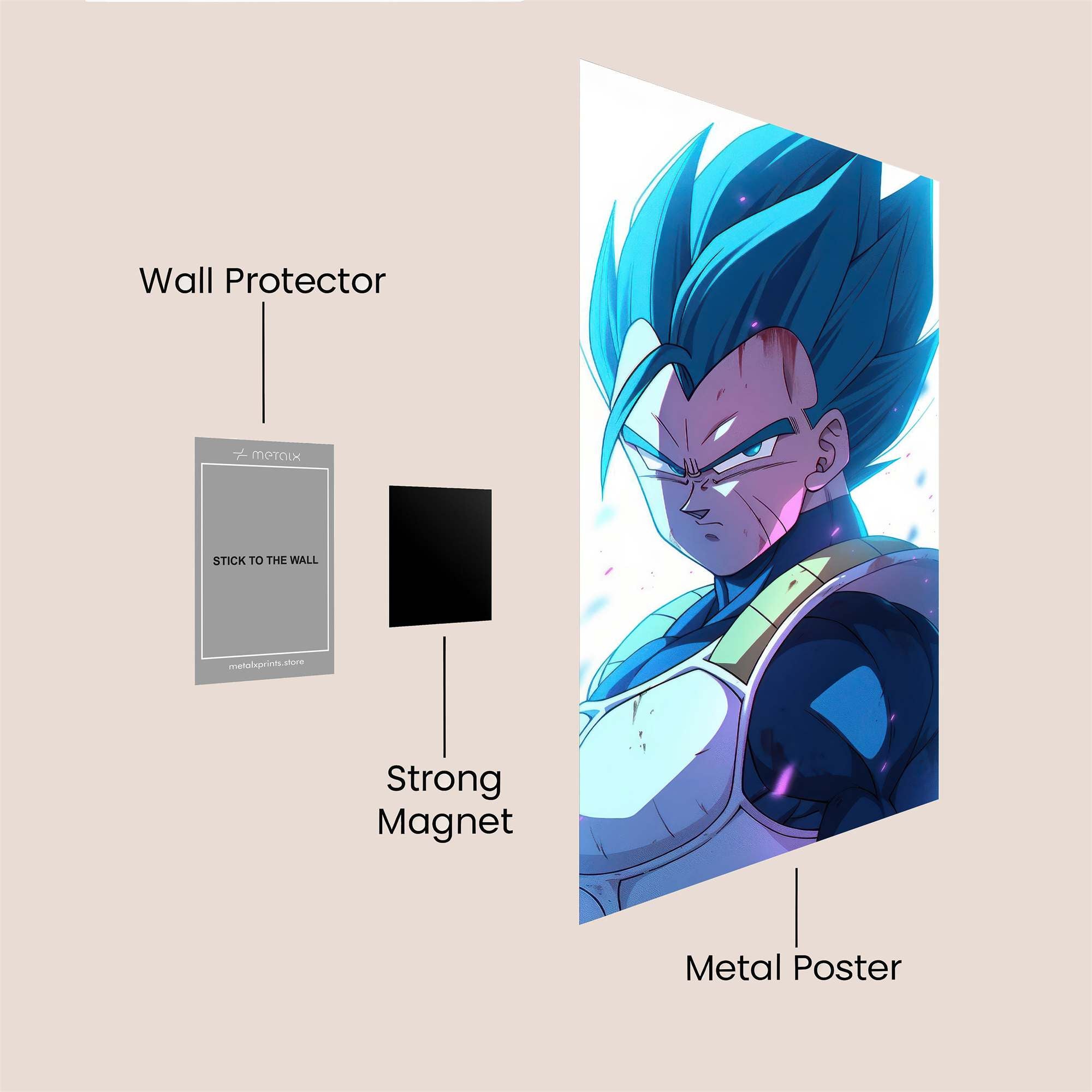 Vegeta Radiant Safe Wall Magnetic / M