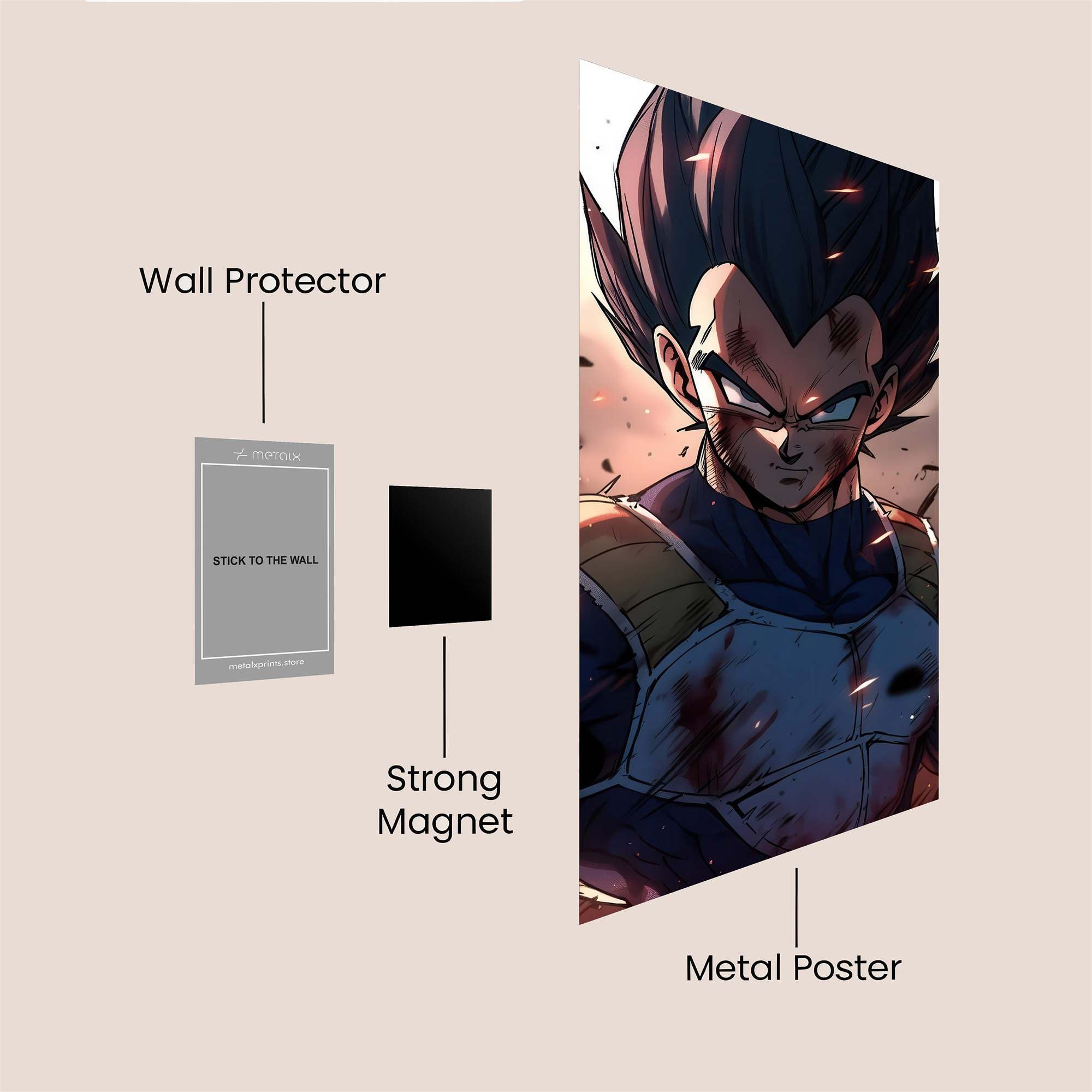 Vegeta Victorious Safe Wall Magnetic / M