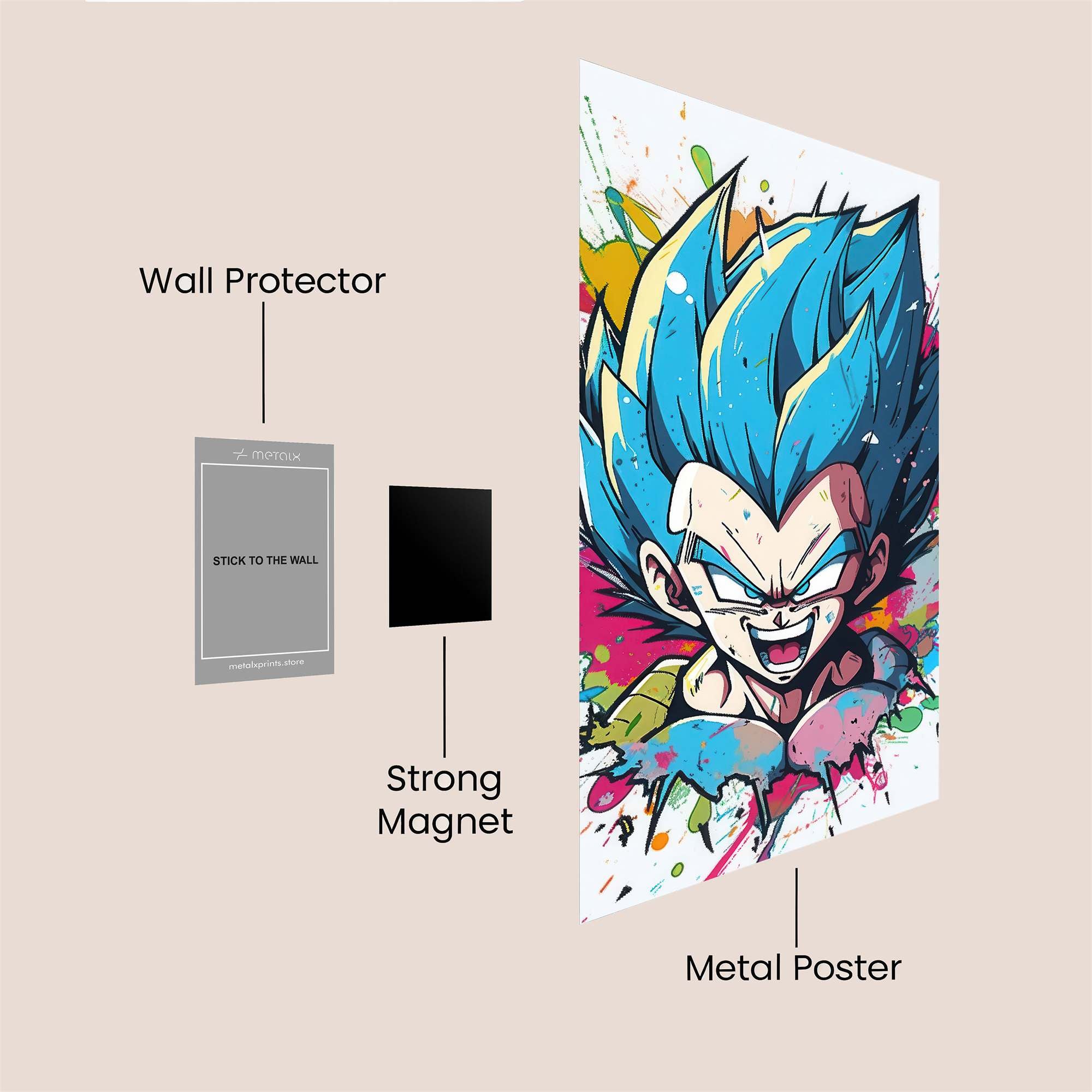 Vegeta Vibrant Safe Wall Magnetic / M