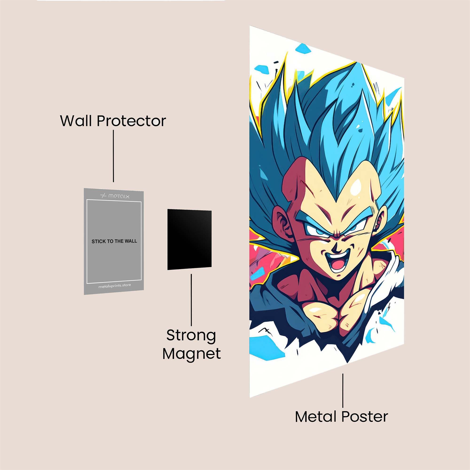 Vegeta Vibrant Safe Wall Magnetic / M