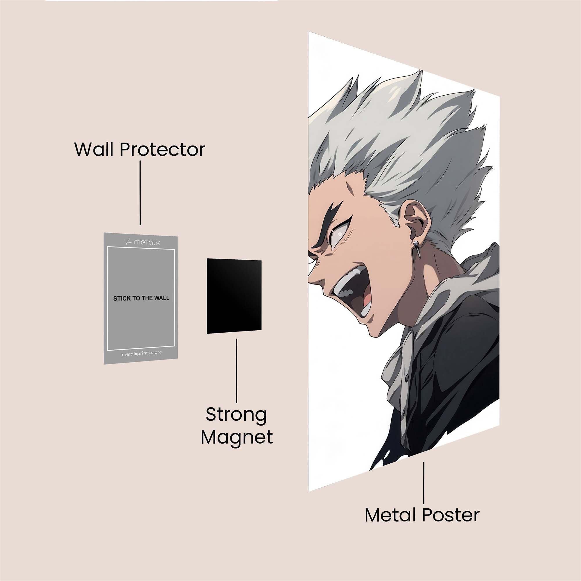 Gintoki Rage Safe Wall Magnetic / M