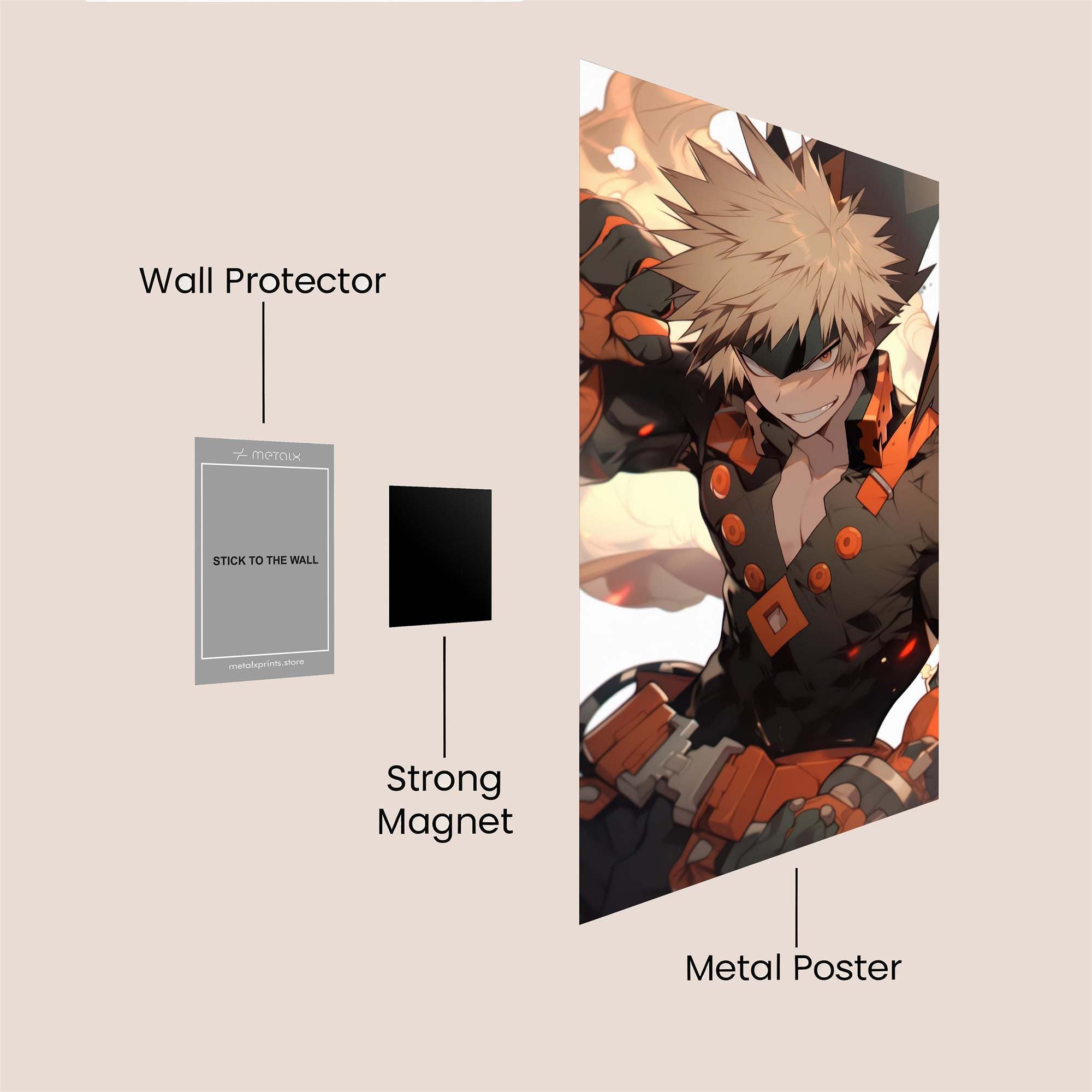 Bakugo Fierce Safe Wall Magnetic / M