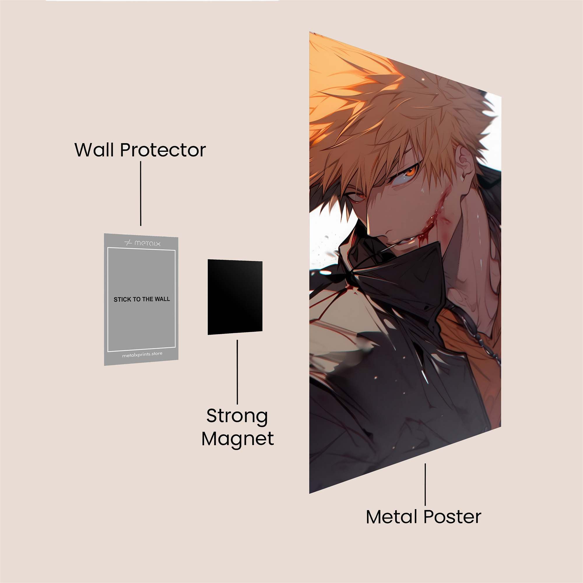 Bakugo Ferocity Safe Wall Magnetic / M