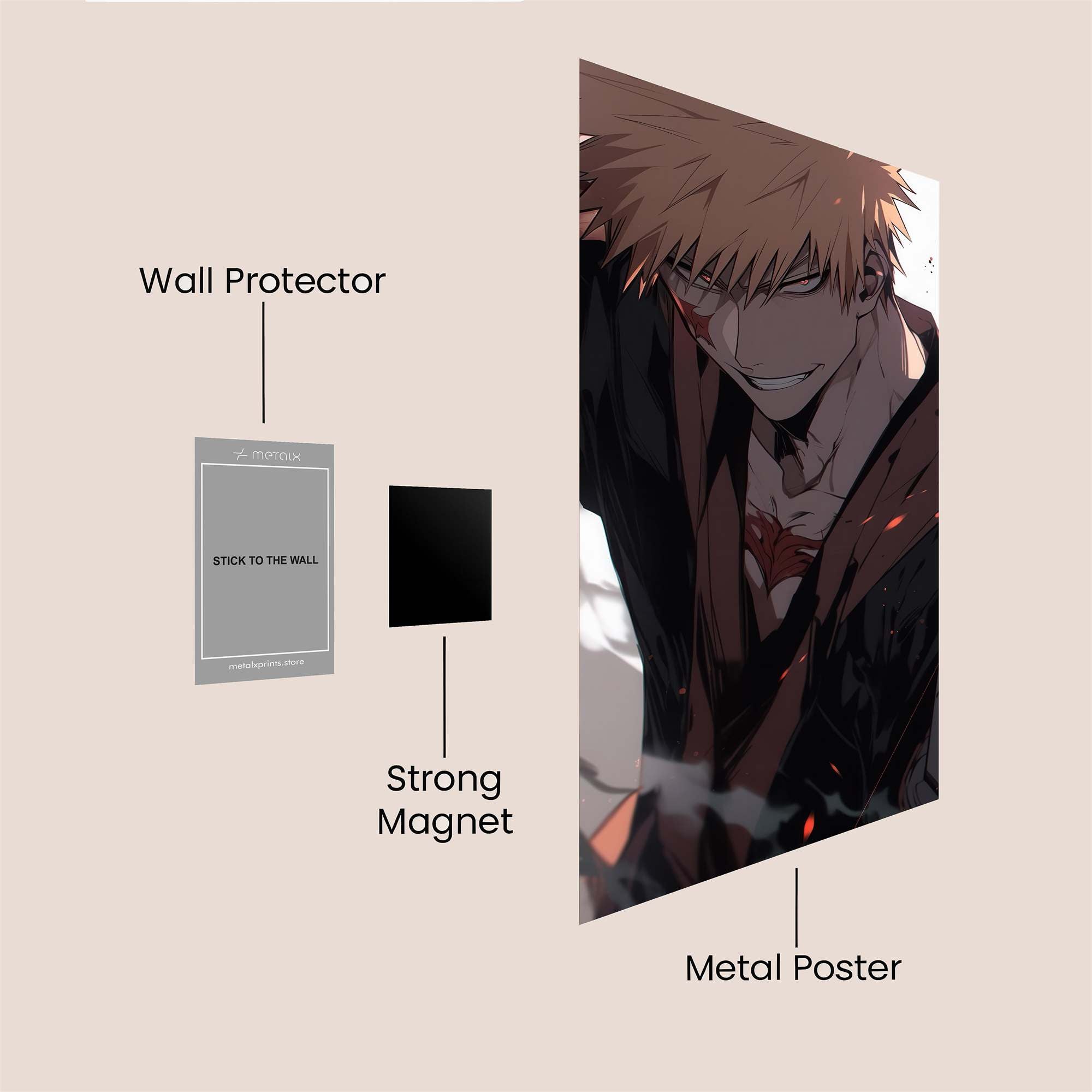Bakugo Fierce Safe Wall Magnetic / M