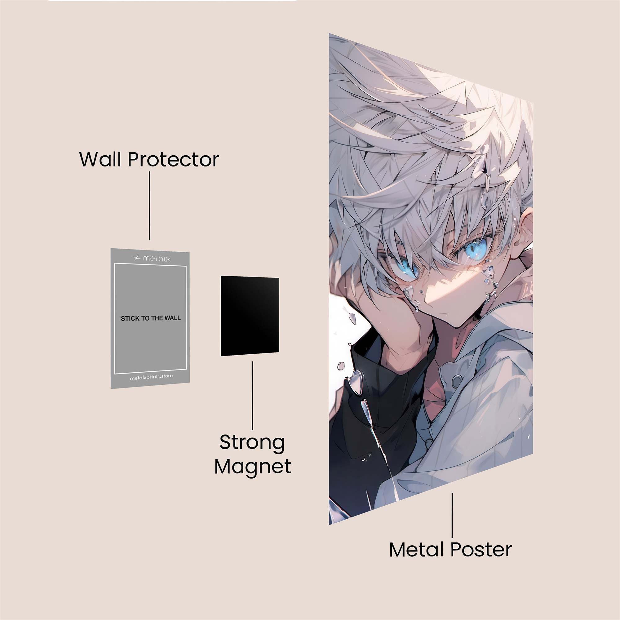 Killua Melancholy Safe Wall Magnetic / M