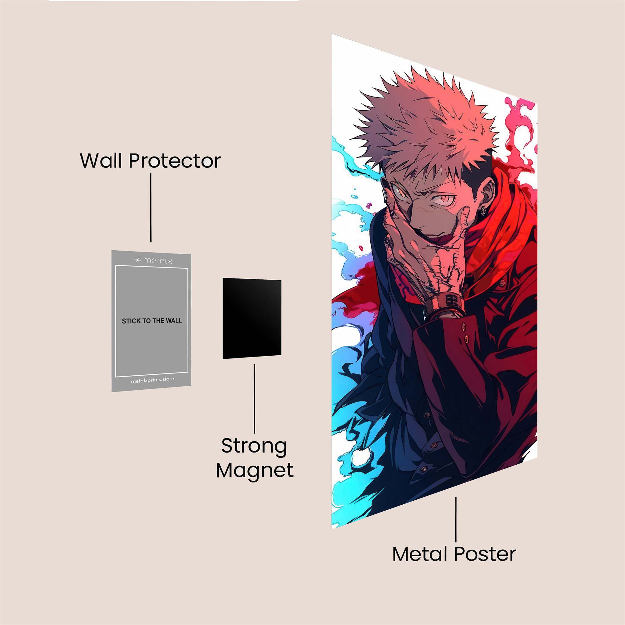 Sukuna Sinister Safe Wall Magnetic / M