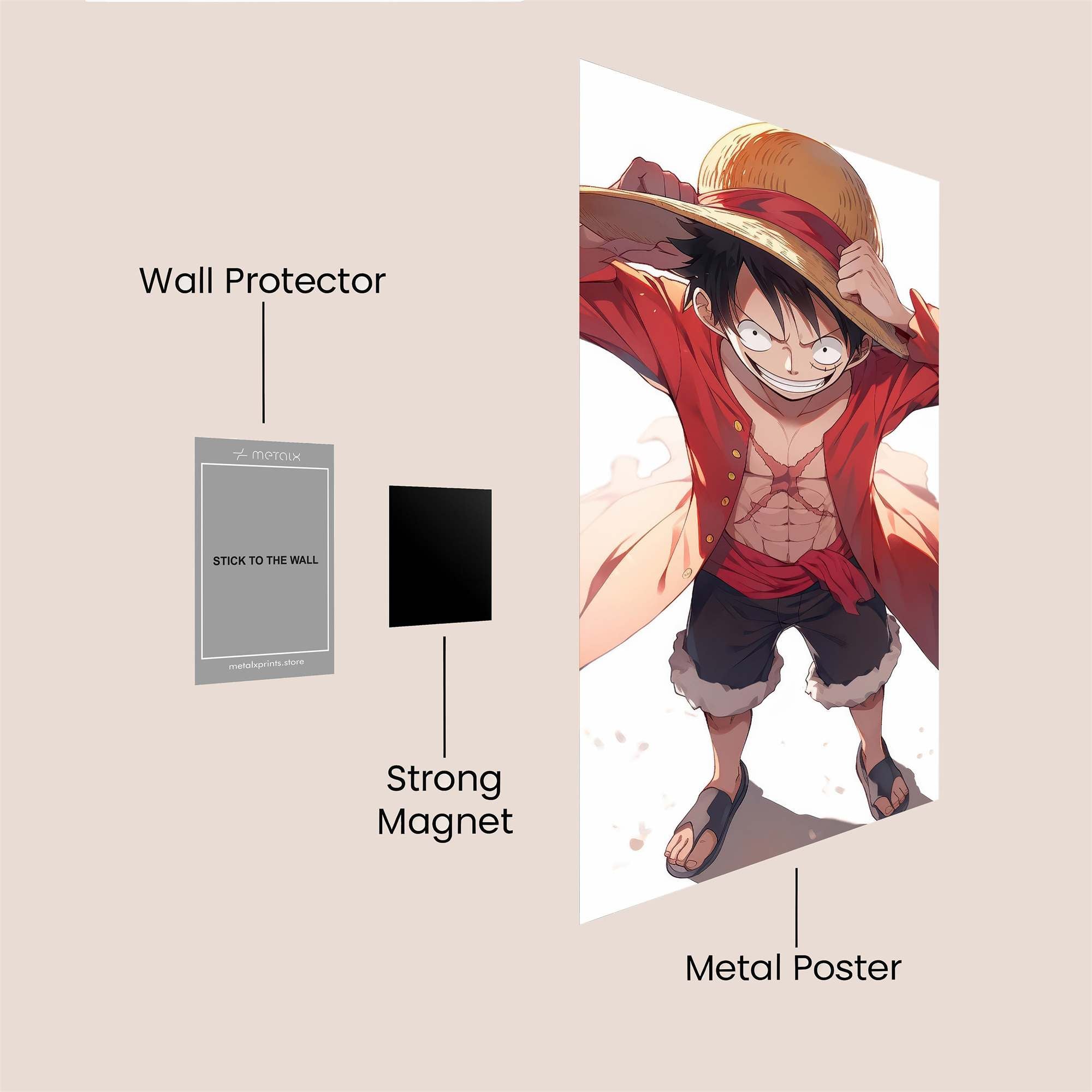 Luffy Jubilant Safe Wall Magnetic / M