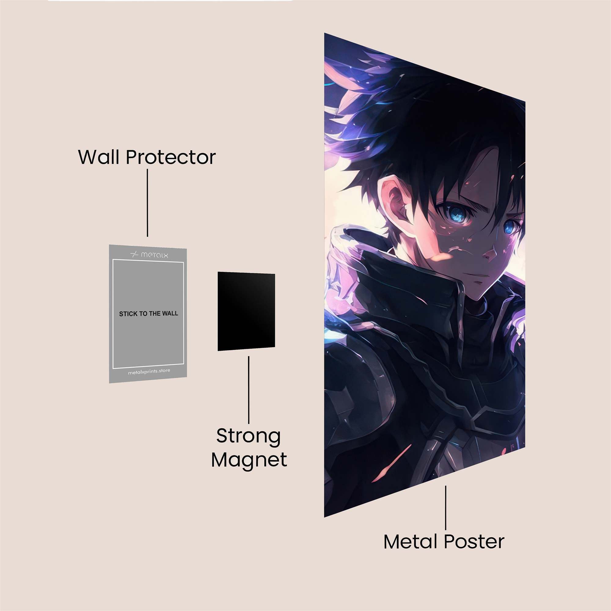 Naruto Fiery Safe Wall Magnetic / M