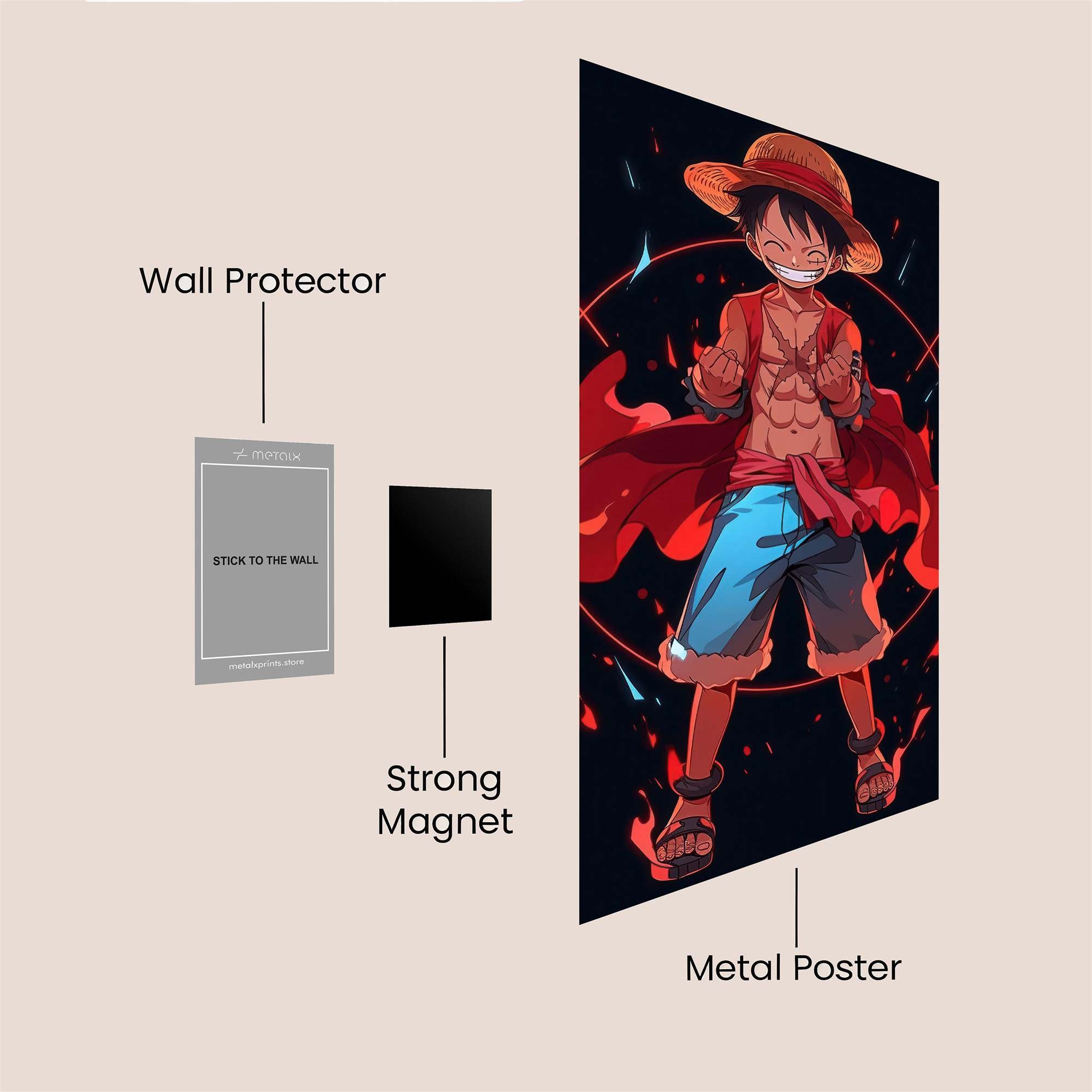 Luffy Fierce Safe Wall Magnetic / M