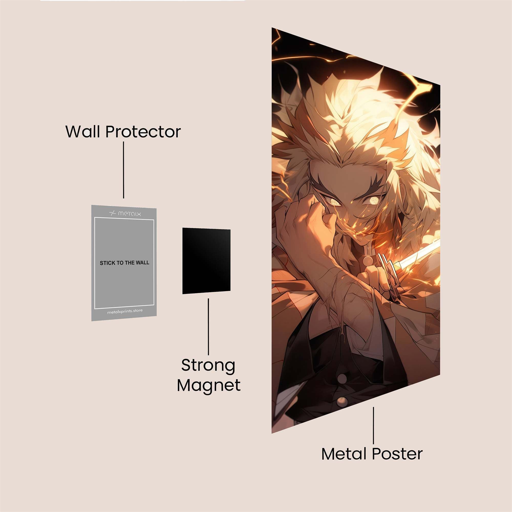 Zenitsu Radiant Safe Wall Magnetic / M