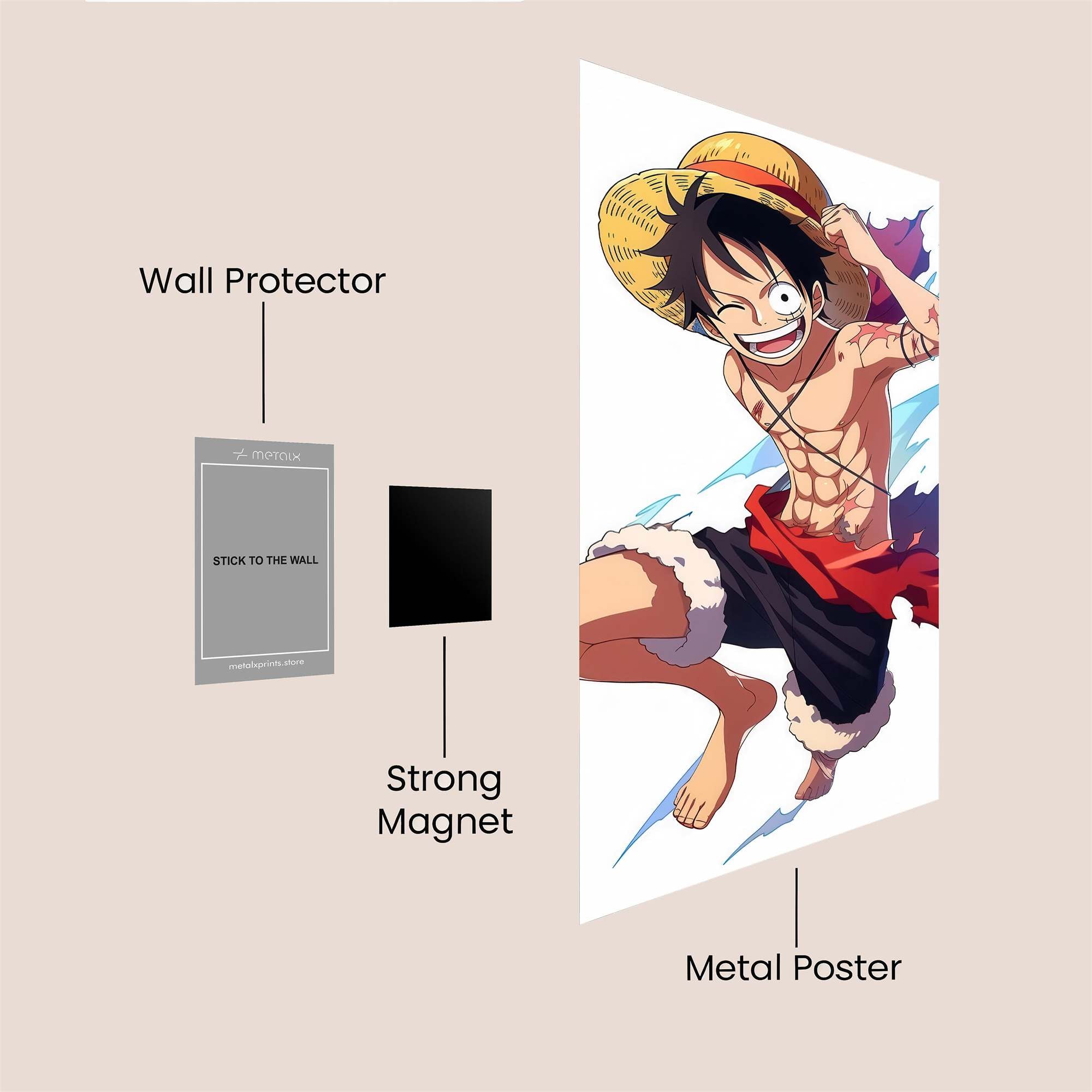 Luffy Elated Safe Wall Magnetic / M