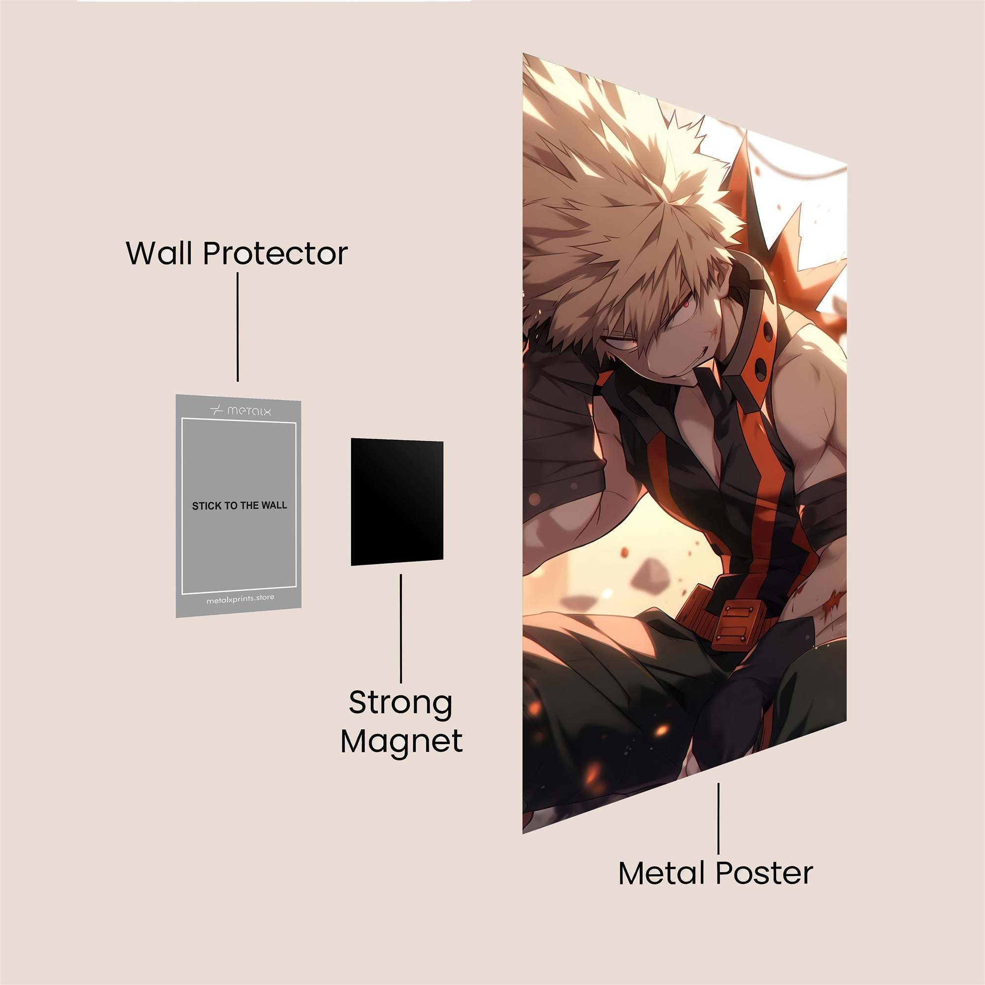 Bakugou Defiant Safe Wall Magnetic / M