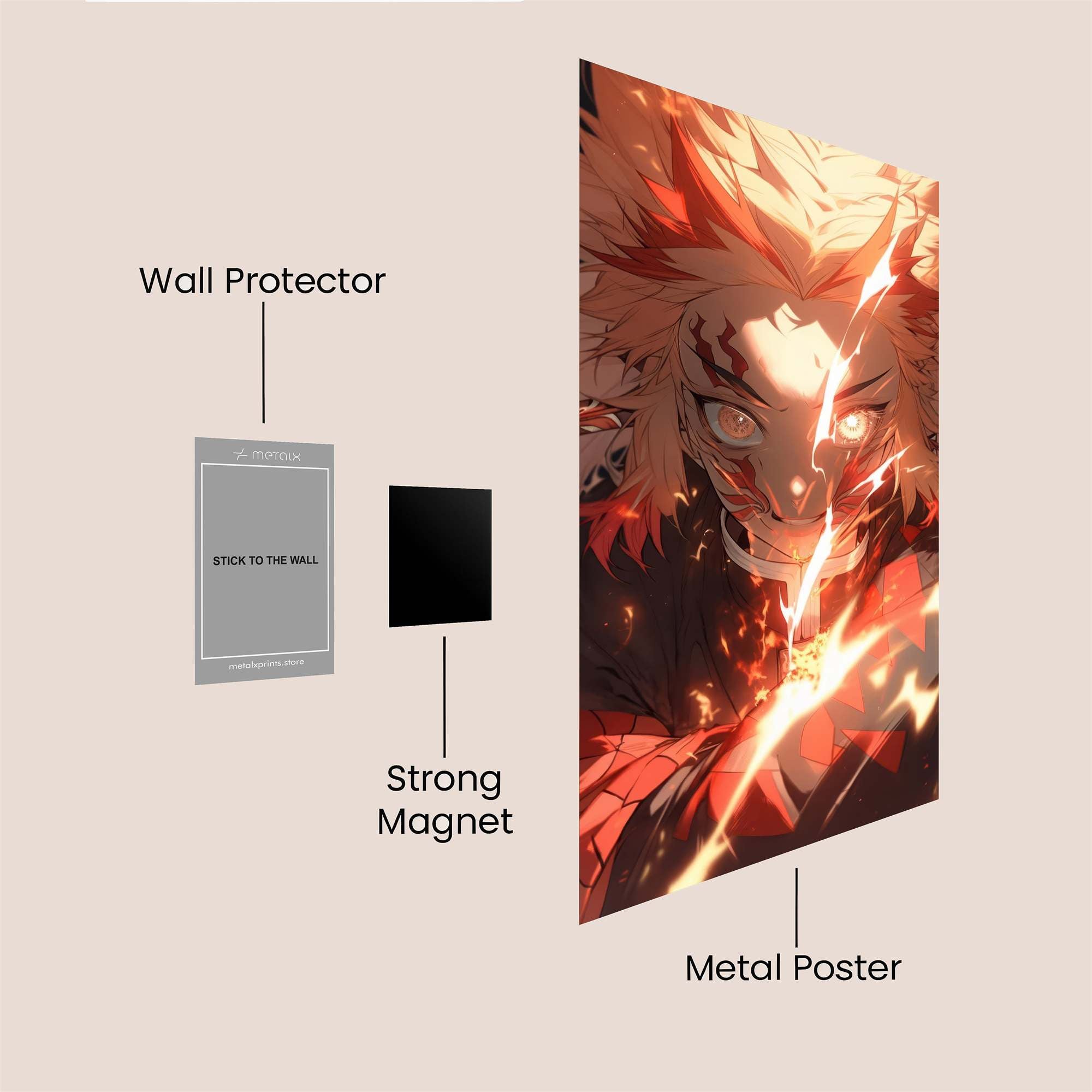 Flame Fury Safe Wall Magnetic / M