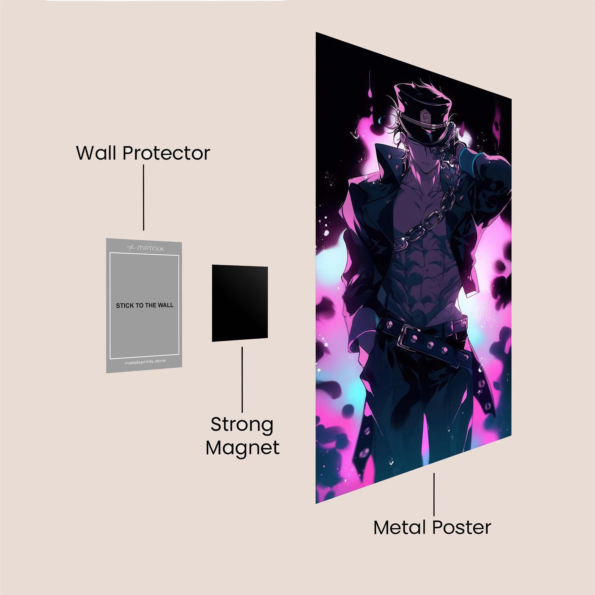 Jotaro Rebellious Safe Wall Magnetic / M