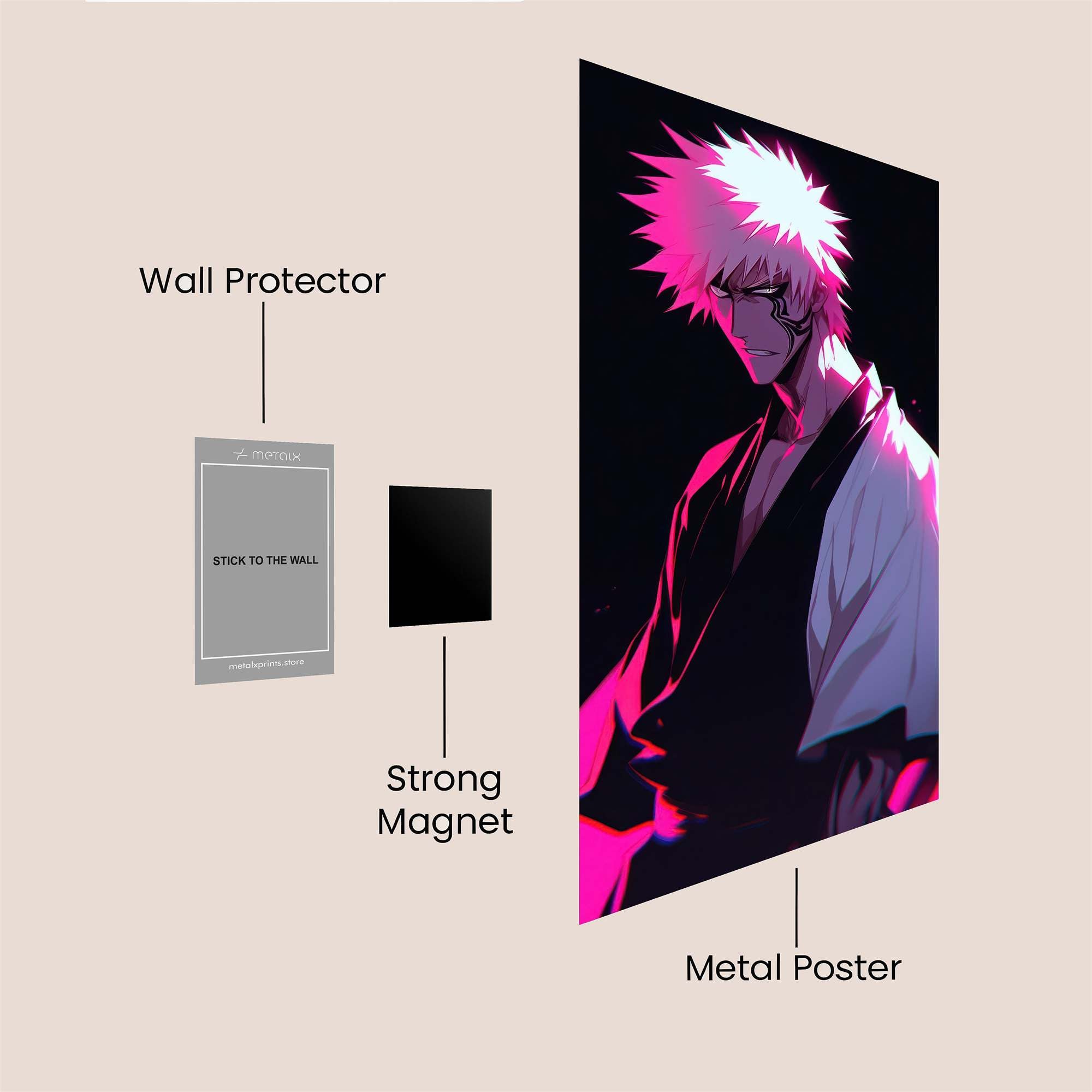 Silver Intensity Safe Wall Magnetic / M