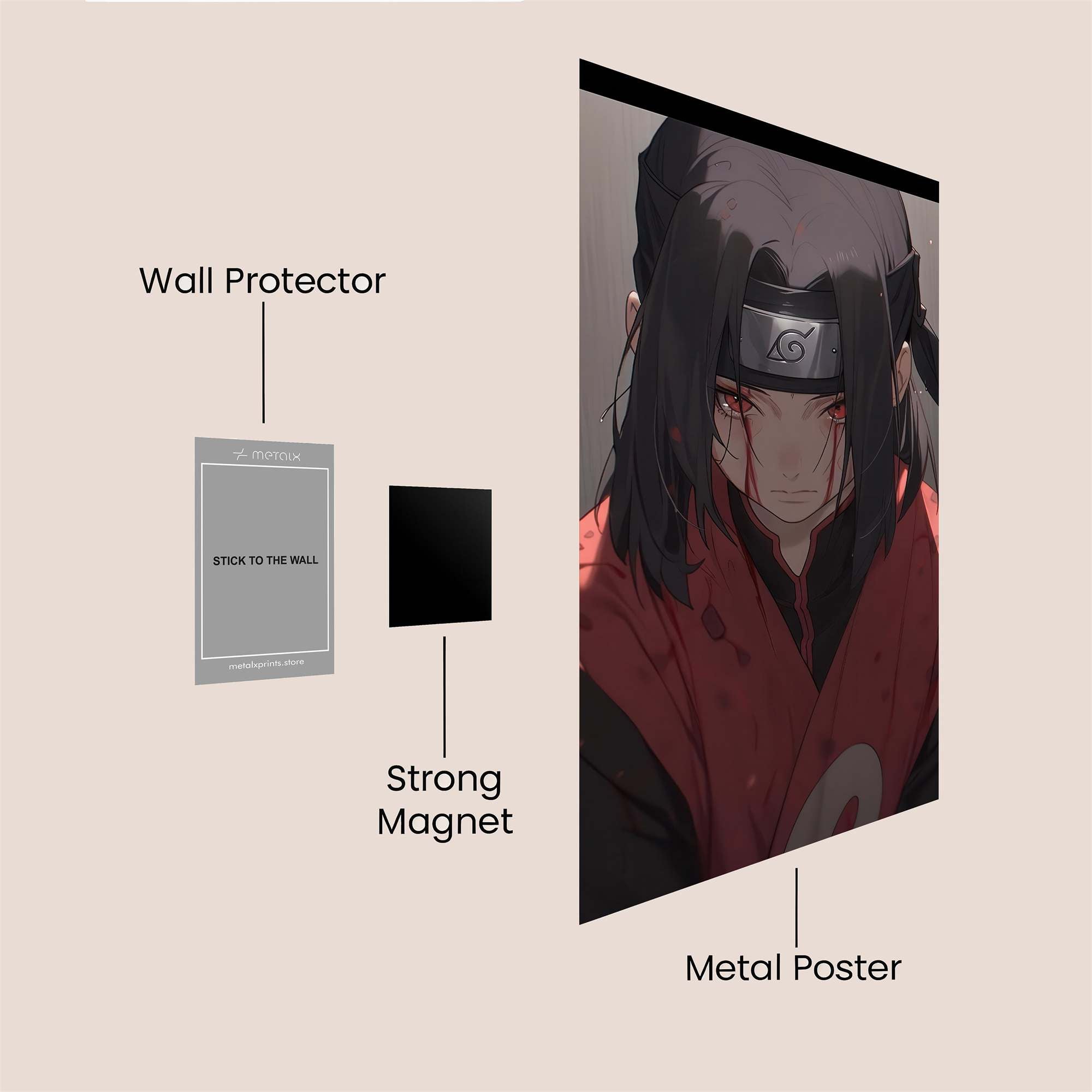 Kakashi Sombre Safe Wall Magnetic / M