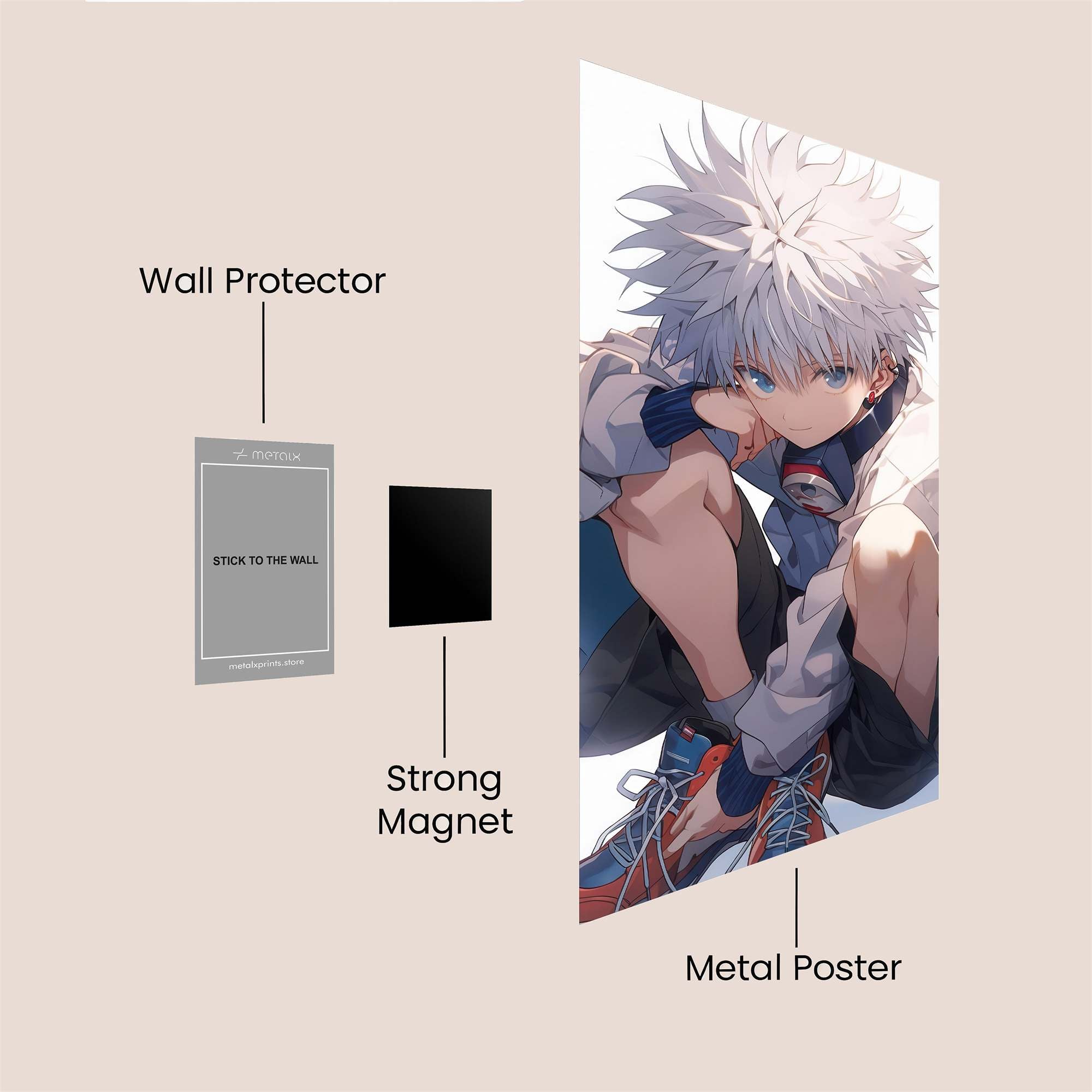Killua Melancholy Safe Wall Magnetic / M
