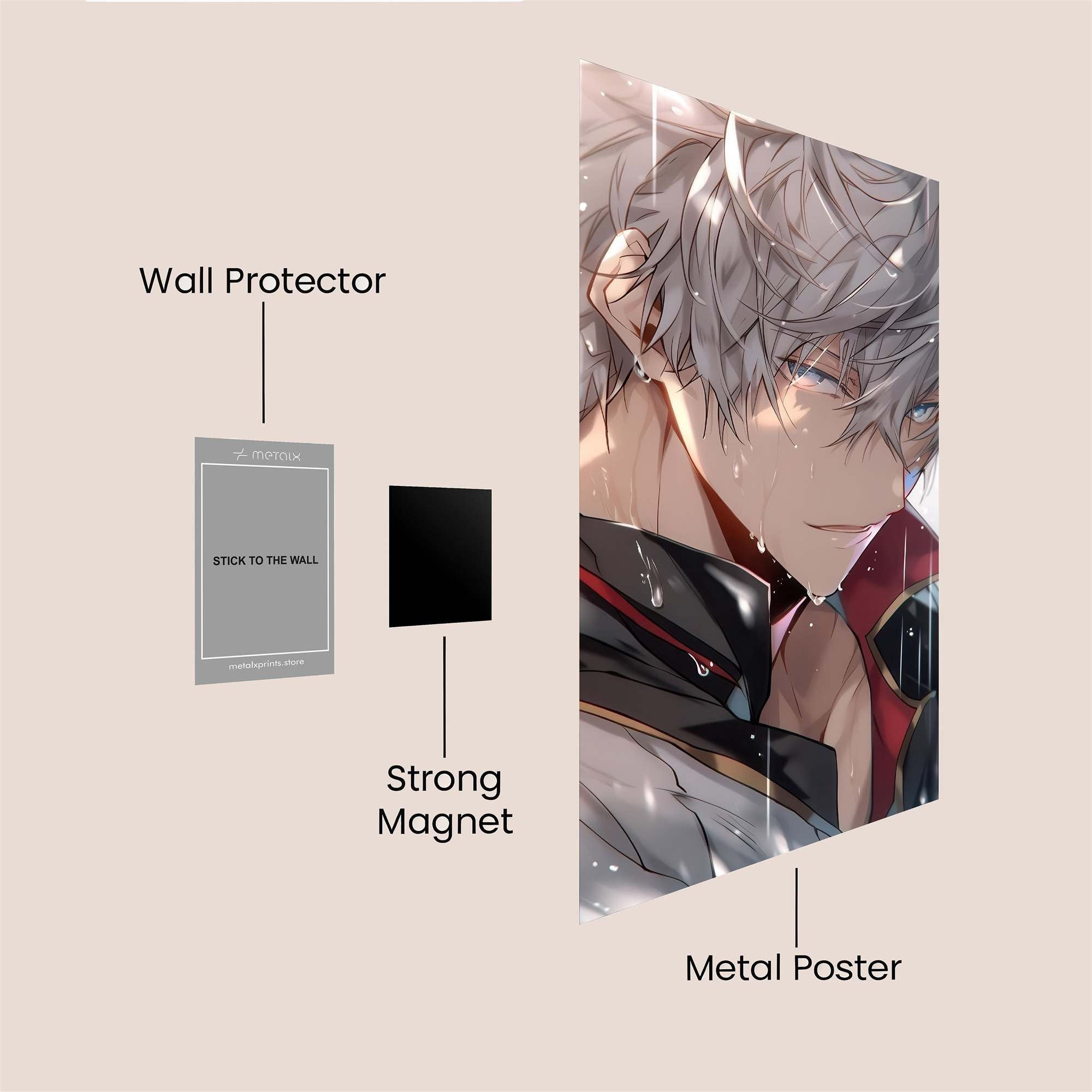 Silver Serenity Safe Wall Magnetic / M