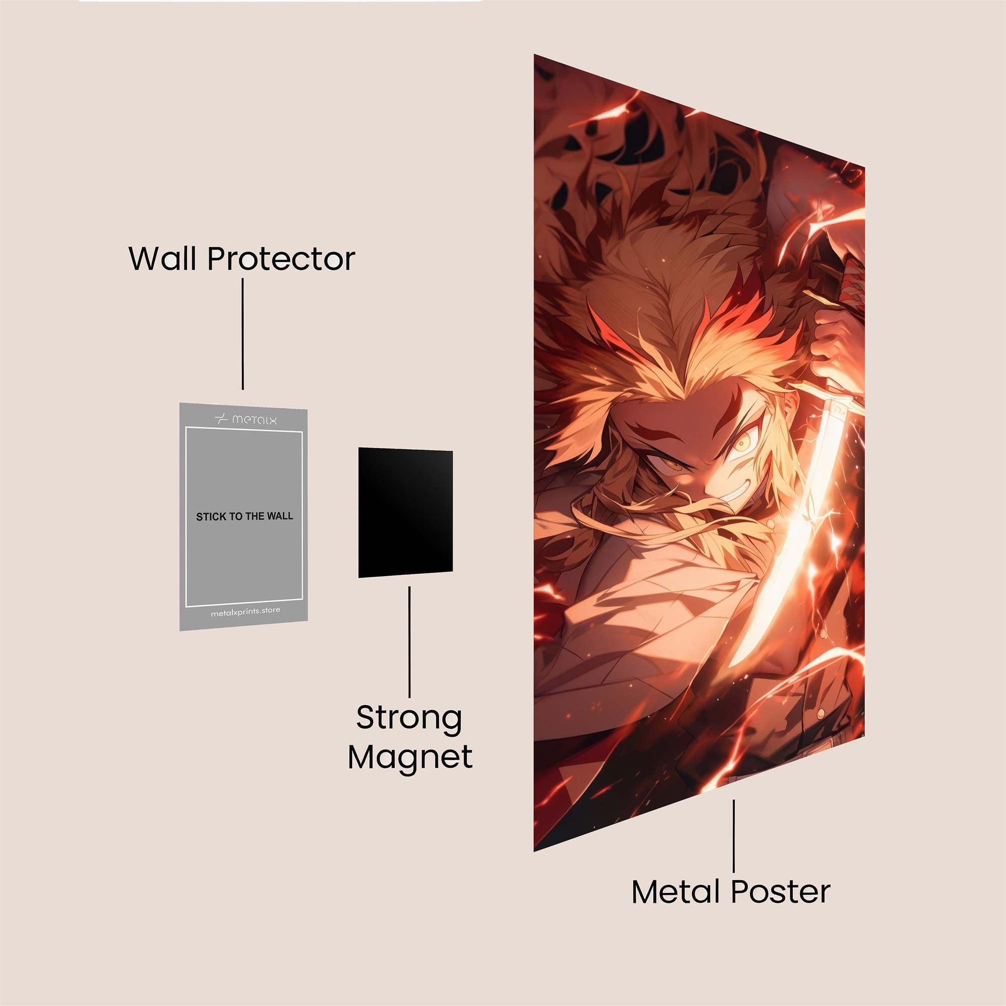 Tanjiro Fierce Safe Wall Magnetic / M