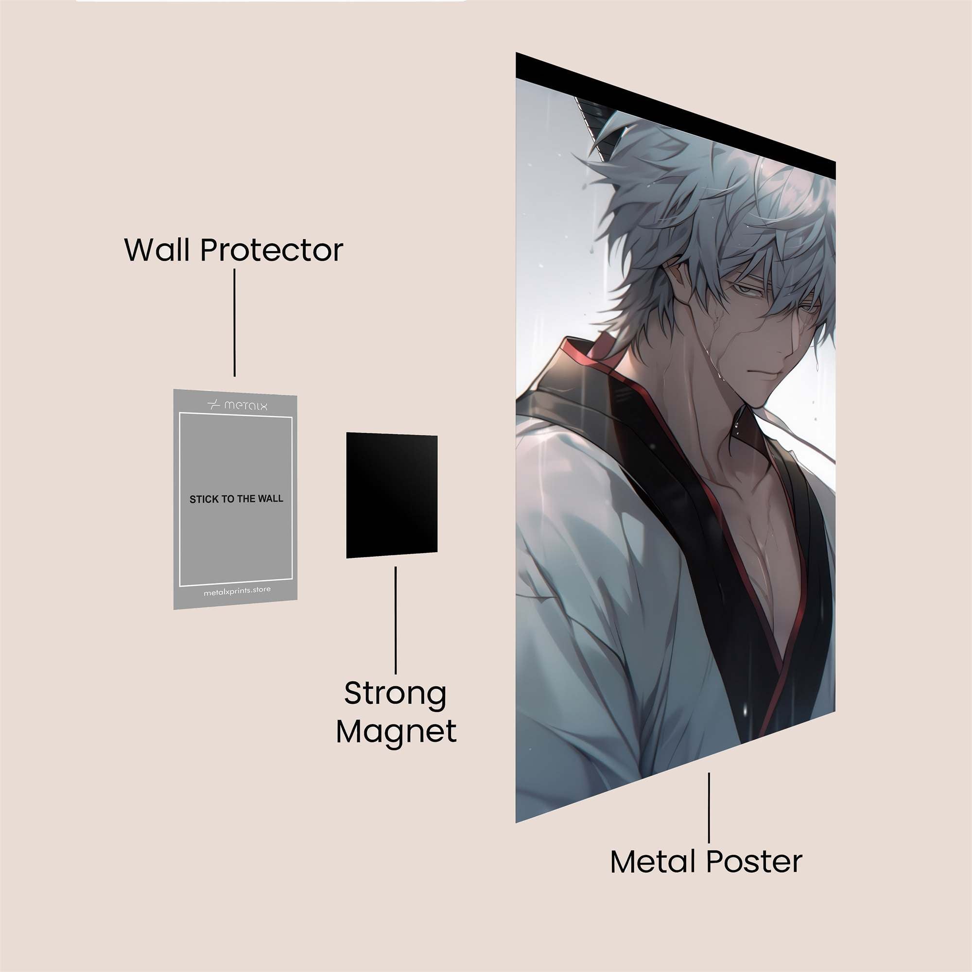 Gintoki Somber Safe Wall Magnetic / M