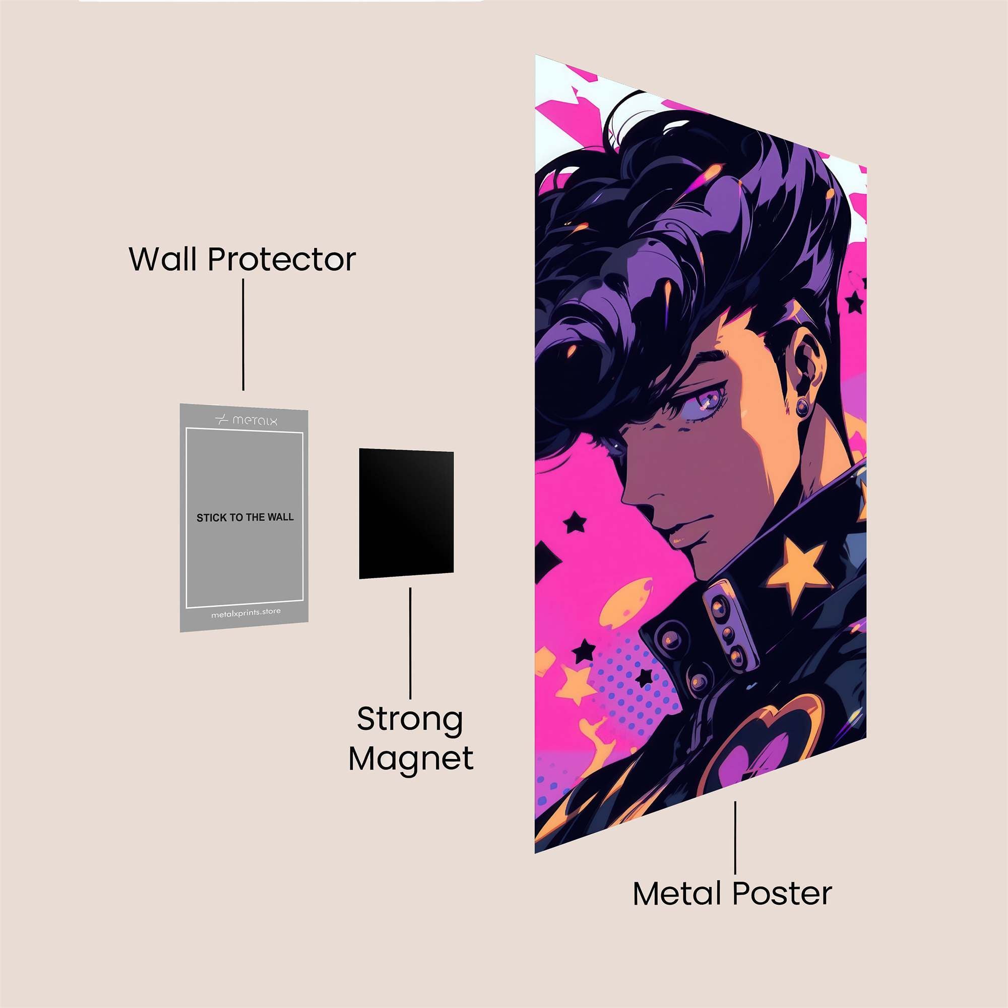Jotaro Rebellious Safe Wall Magnetic / M