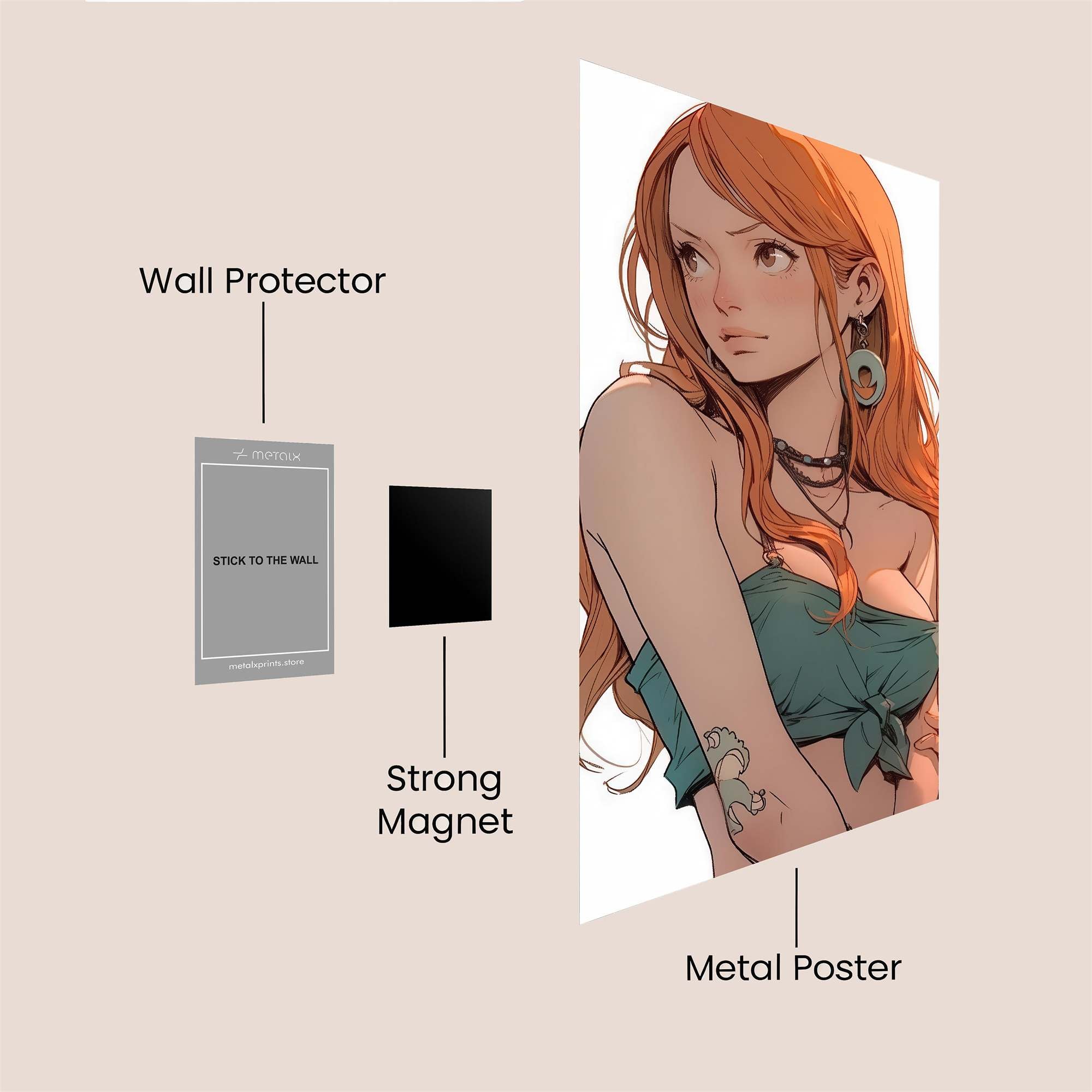 Fiery Whimsy Safe Wall Magnetic / M