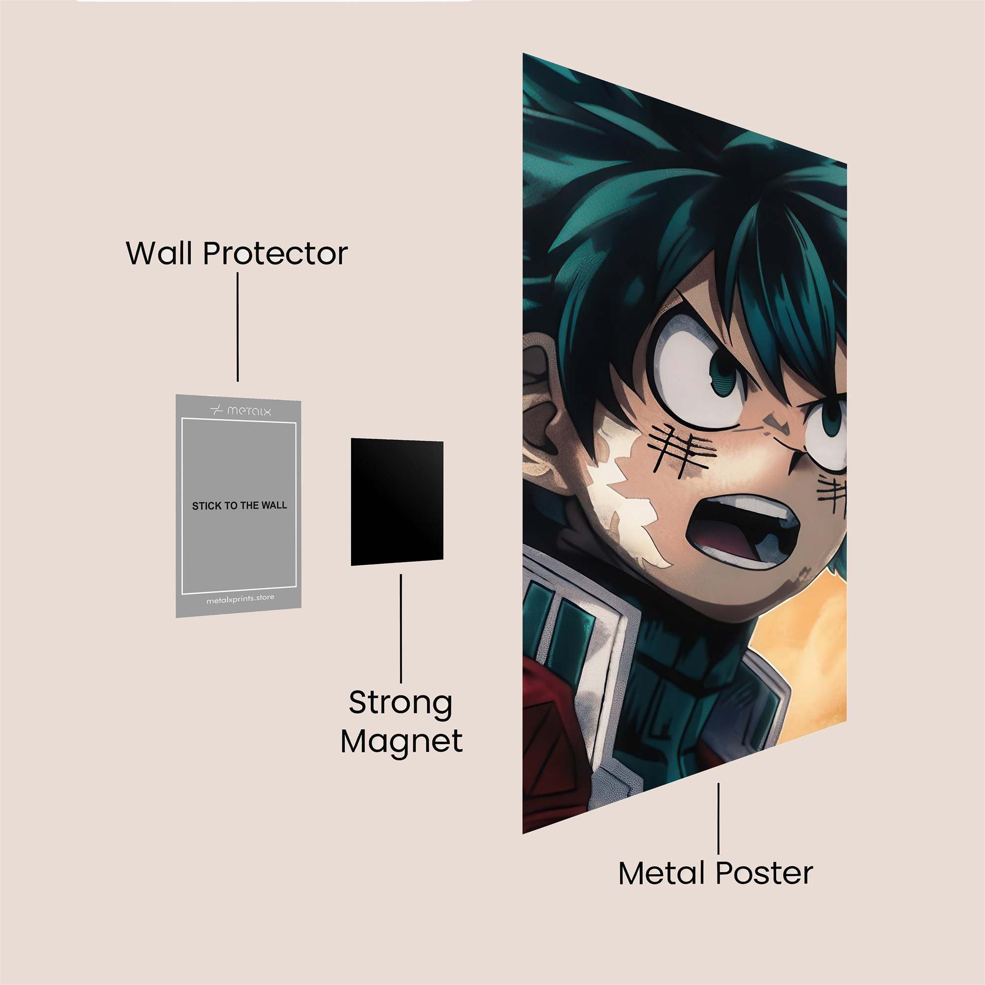 Naruto Vibrant Safe Wall Magnetic / M