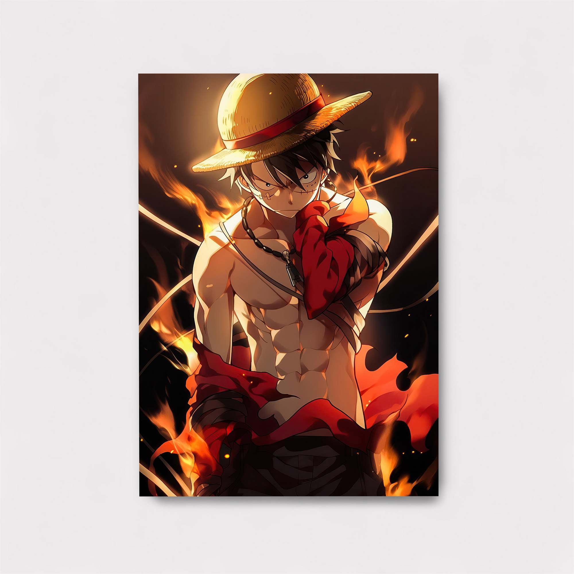 Luffy Fiery Safe Wall Magnetic / M