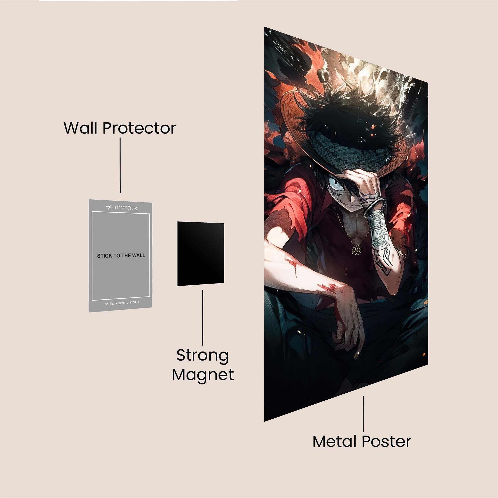 Luffy Despair Safe Wall Magnetic / M