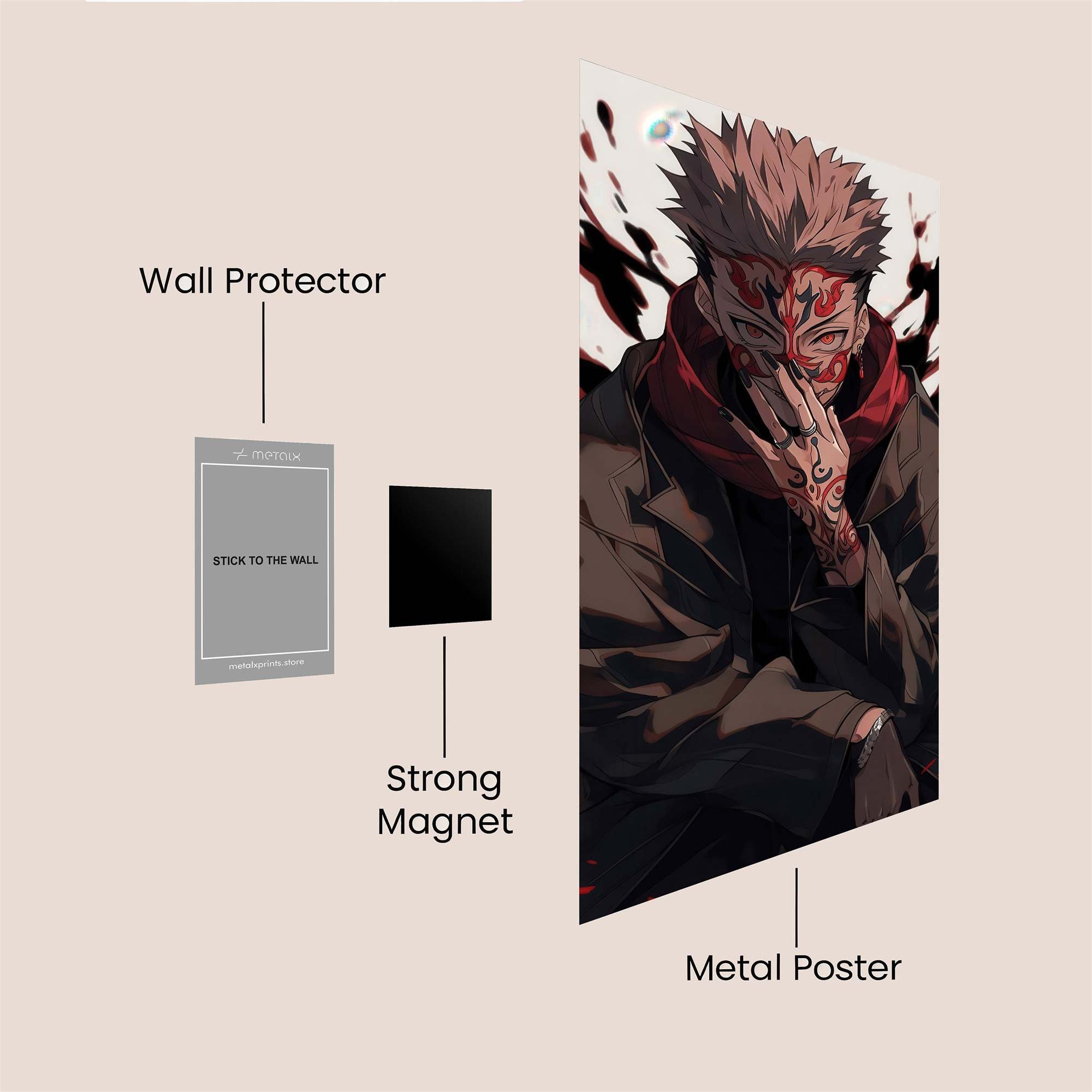 Sukuna Sinister Safe Wall Magnetic / M