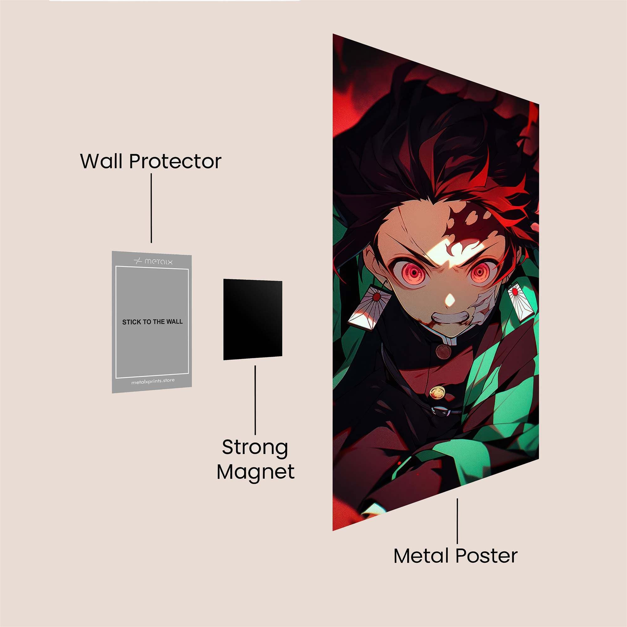 Tanjiro Fierce Safe Wall Magnetic / M